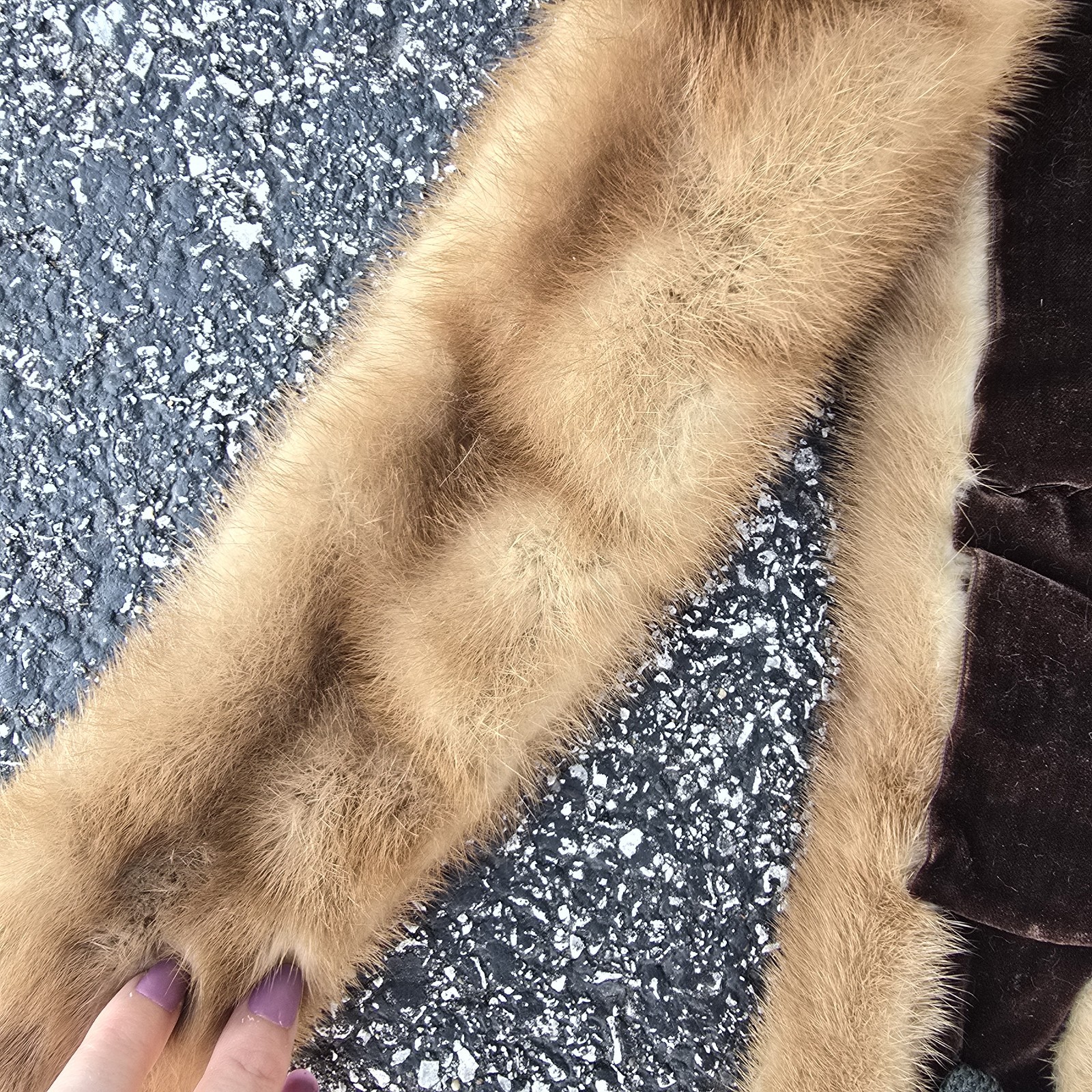 Vtg Honey Blonde Mink Fur Collar Scarf Real Fur Wrap Whimsigoth Boho Y2K Glam