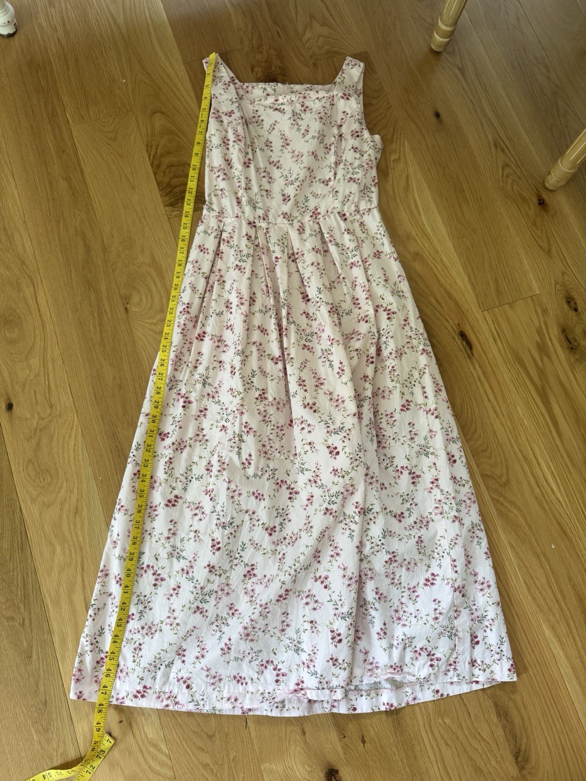 Vtg Floral Rose Cotton Sundress Prairie Dress Cottagecore Boho Small