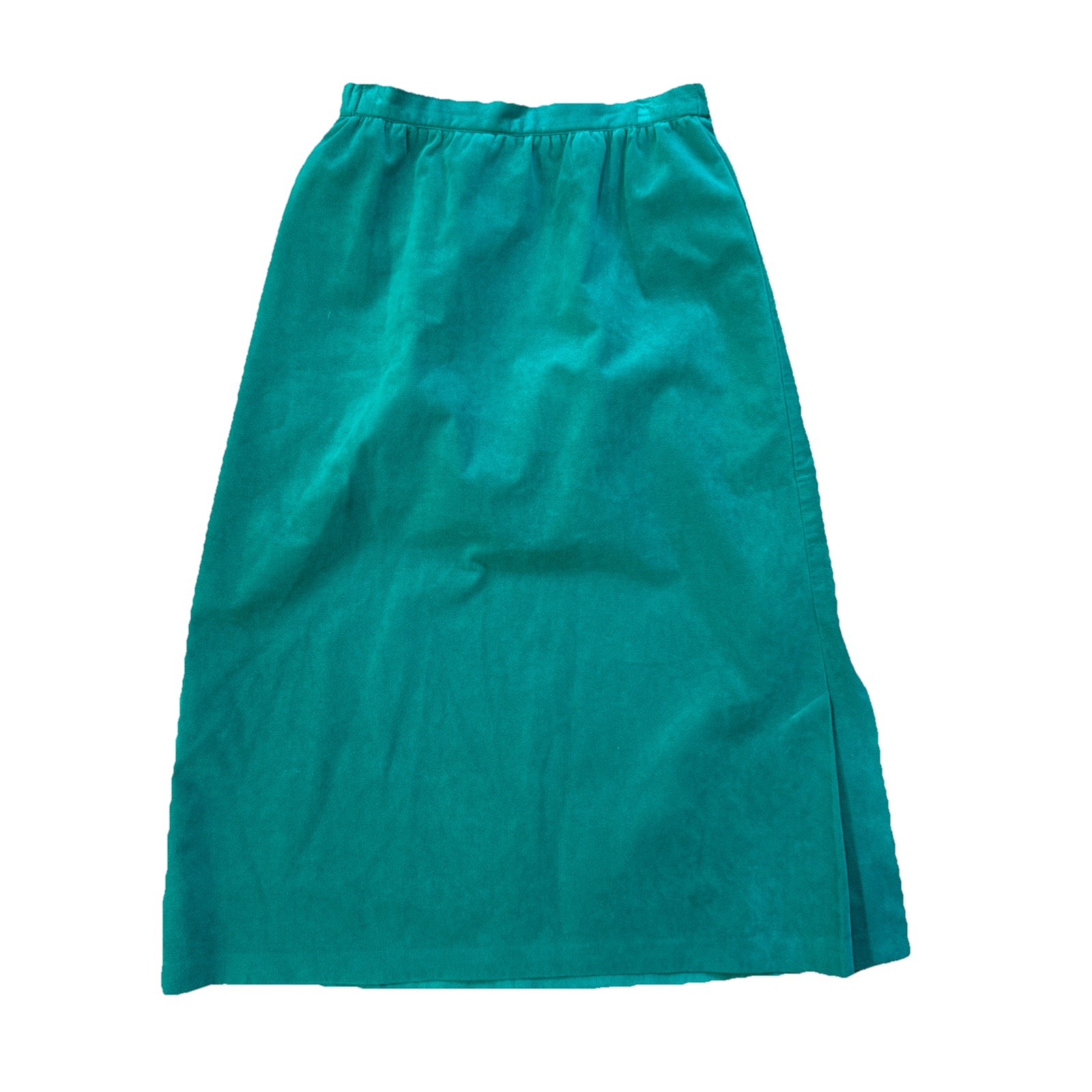 Vintage Roth LeCover Ultrasuede Skirt Suit Green Petite 6 Union Made USA