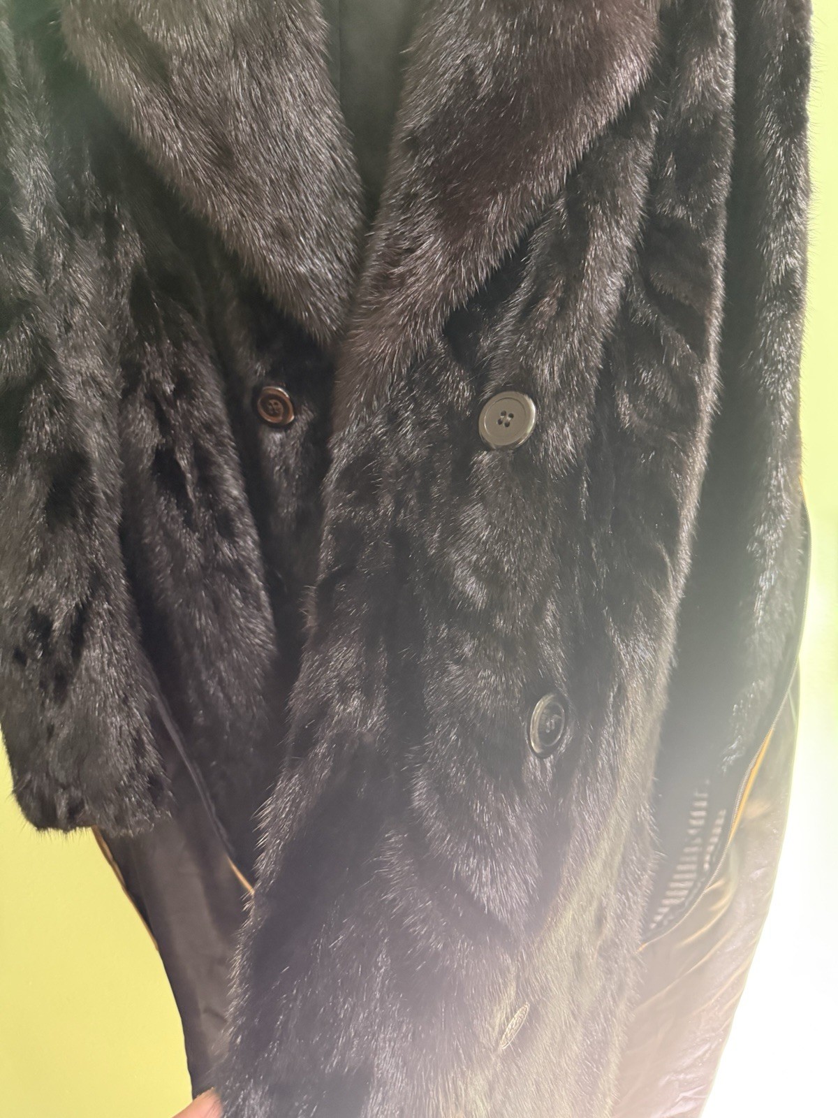 Vintage Black mint fur coat from Alan Furs of Richmond