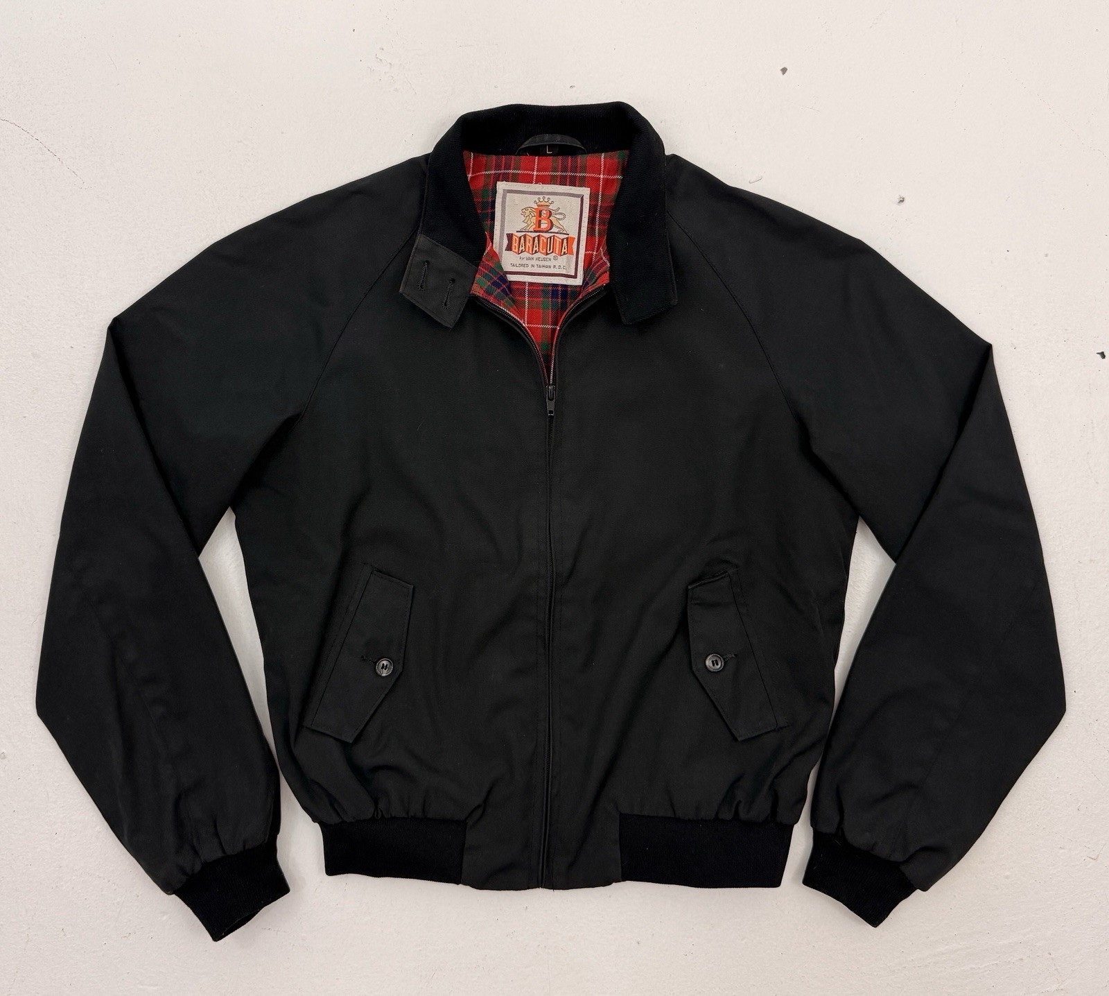 Vintage Baracuta Van Heusen Harrington Jacket Women’s L Black Bomber G9 EUC