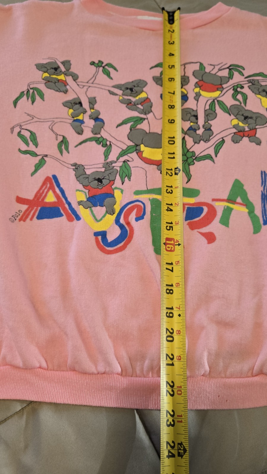Vintage Australia Koala XL Sweatshirt Pink Distressed Graphic Oversized Rare 1