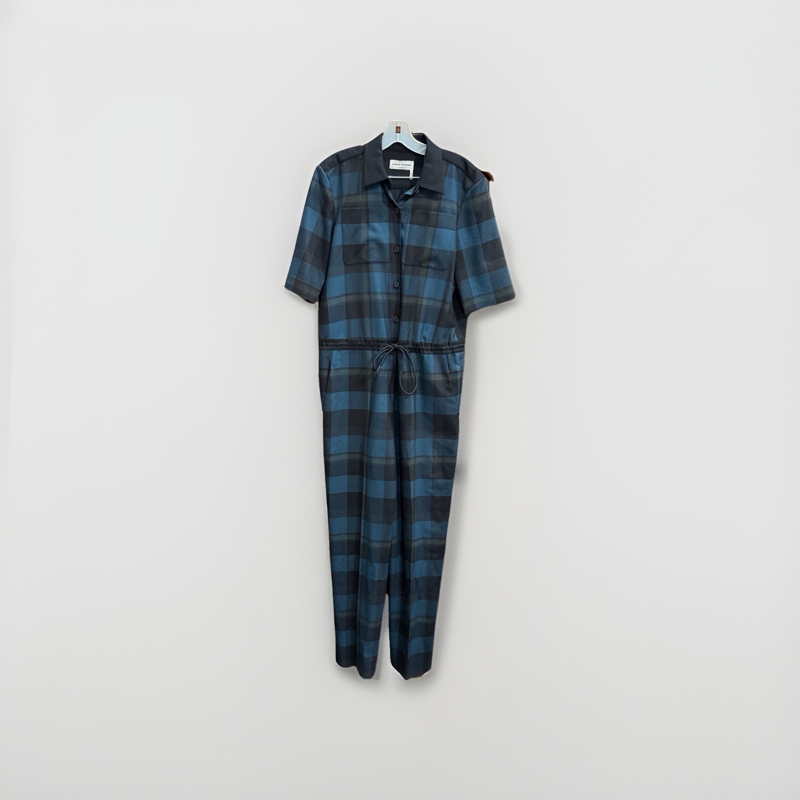 Vintage Sonia Rykiel Wool Buffalo Plaid Jumpsuit Size 4 / FR 36