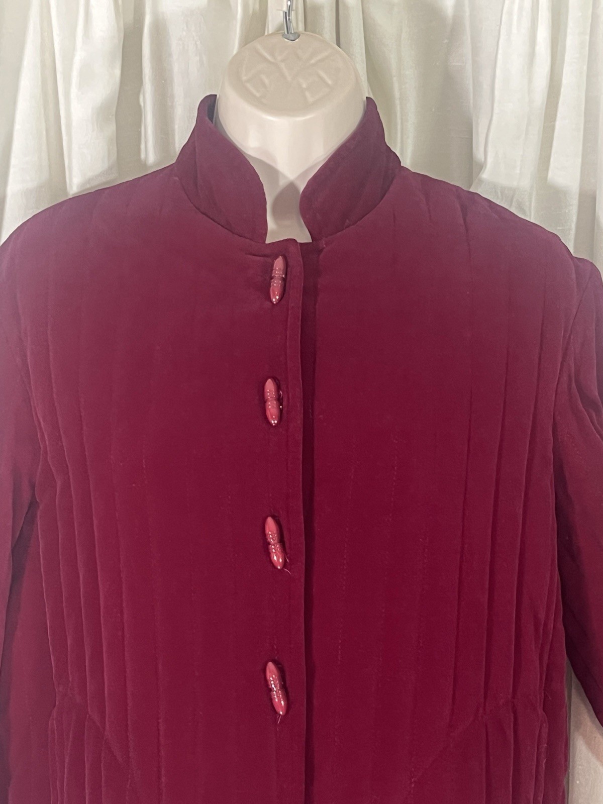 Vintage 70s Jacket Velveteen Channel Quilted Sears Fashion Place Size 10