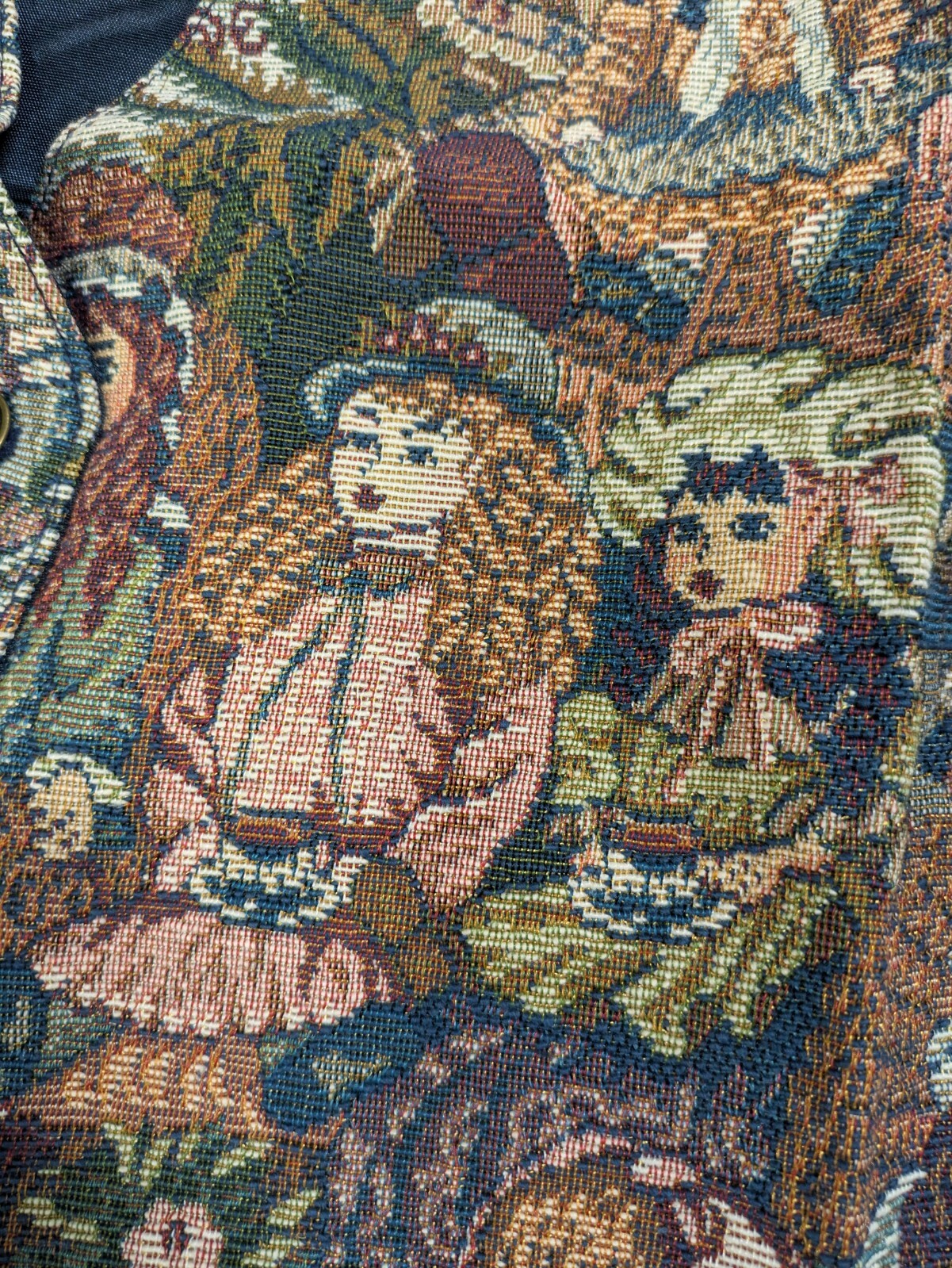 Vintage Nadia Embroidered CHILDREN Tapestry Women’s LG Grandmacore Vest NEW V2