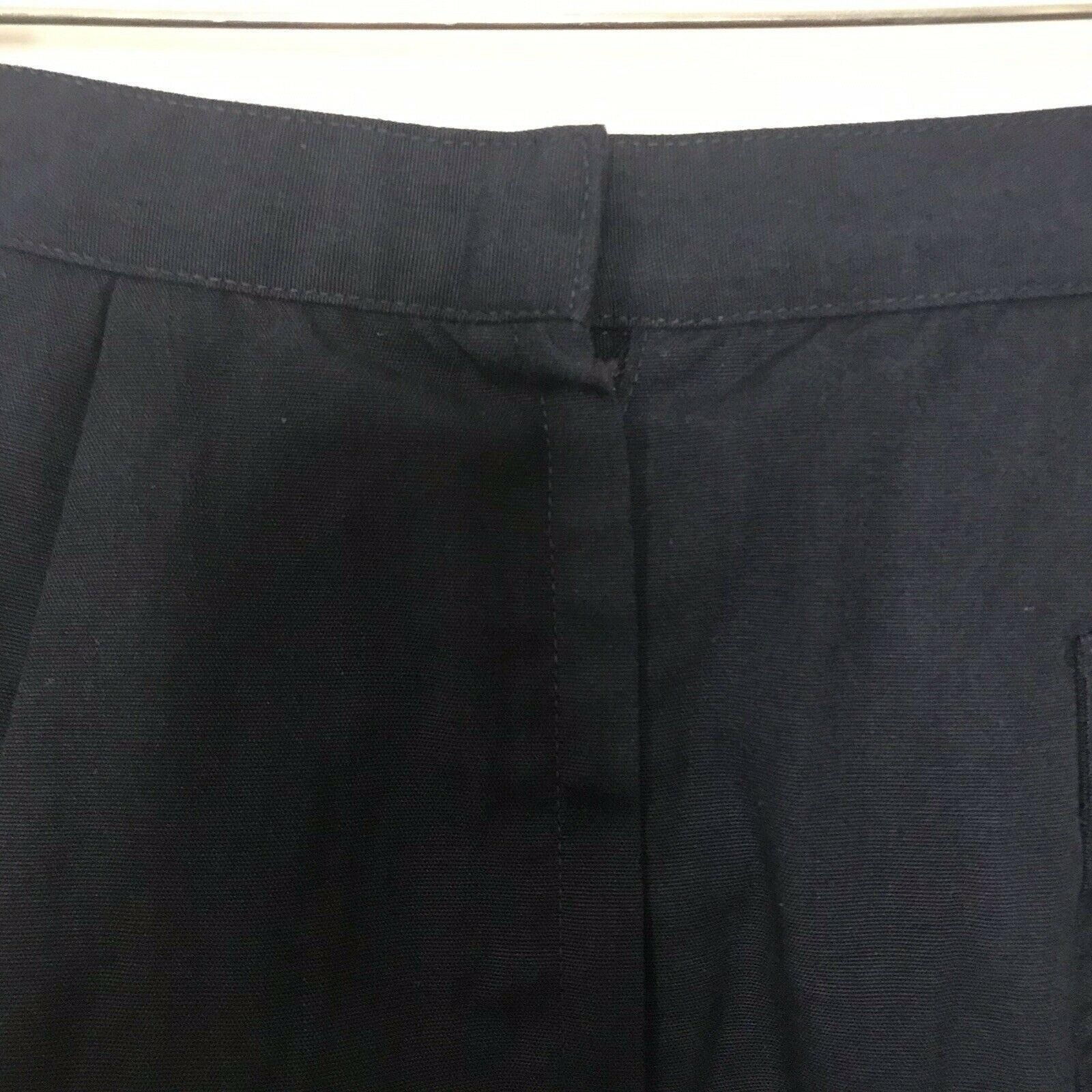 Vtg 80s Faux Wrap Skirt Skort Womens S 26″ Tulip Flower Applique Navy Blue