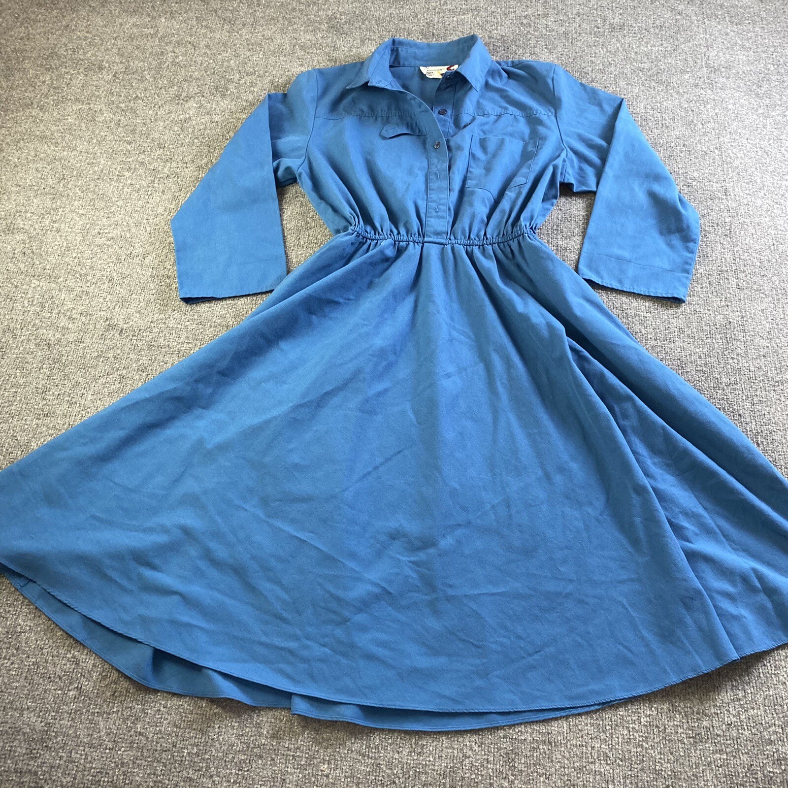 VTG | The American Shirt Dress Black Vintage Uniform Workwear Size 14P