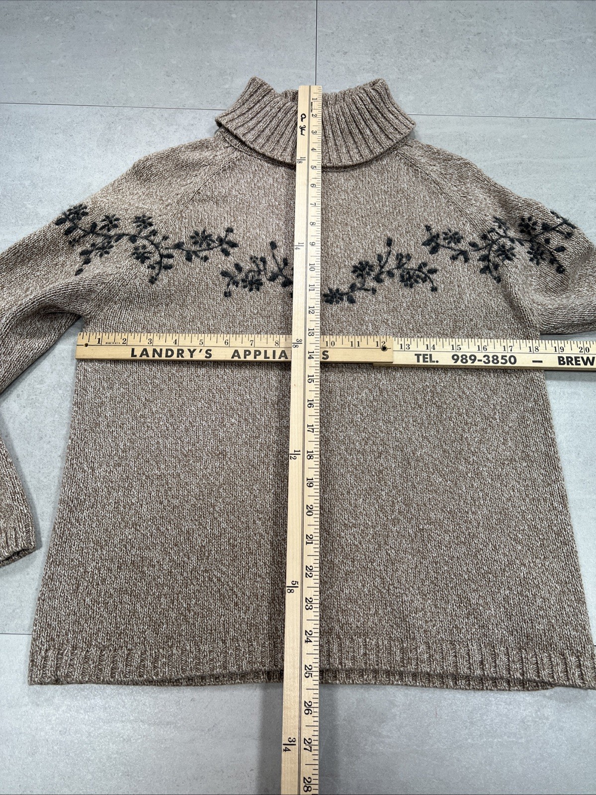 Vtg Eddie Bauer Lambswool New Zealand Rolled Turtleneck Sweater Women Nordic M