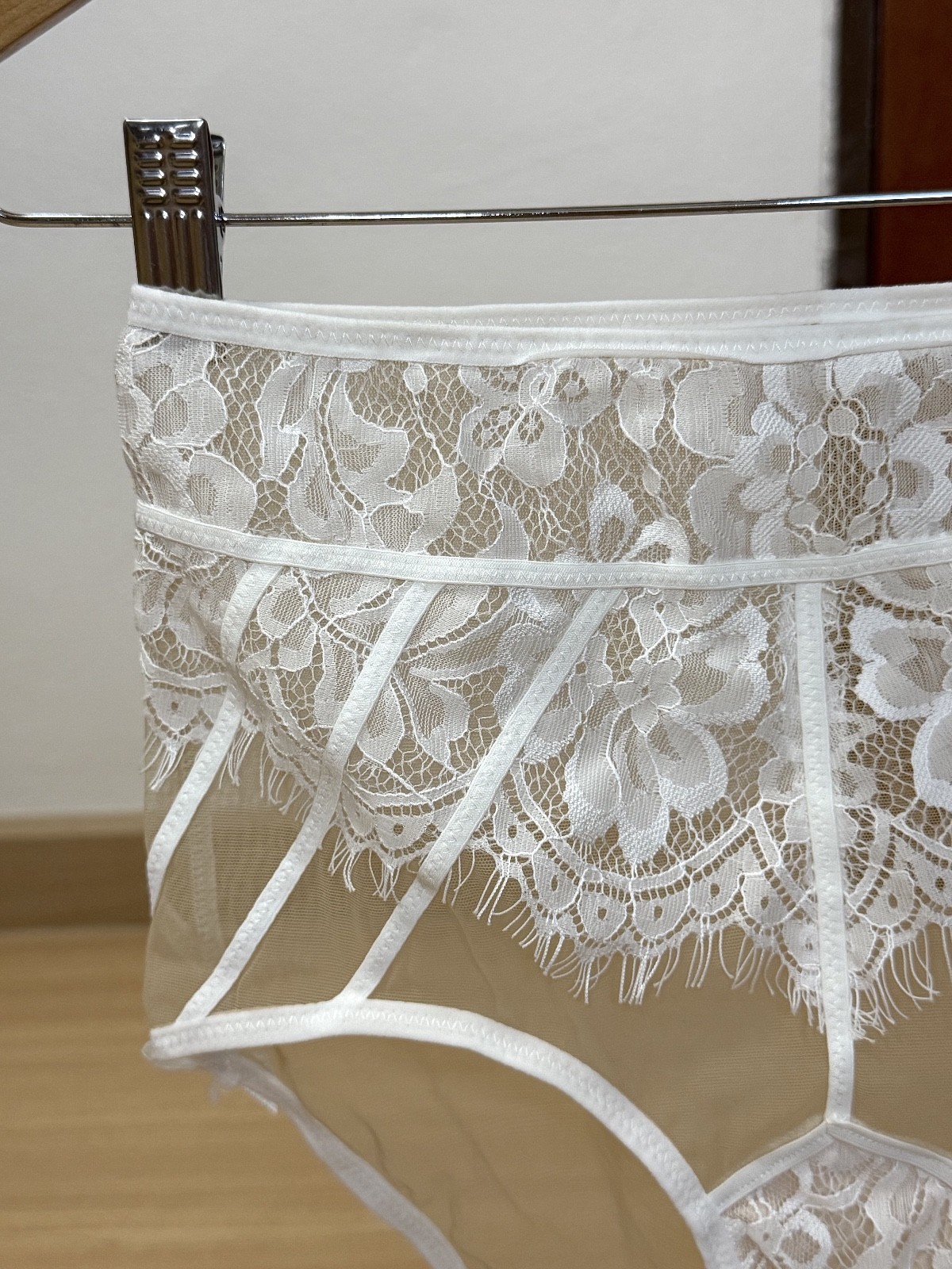 VTG Sheer Light Polyester Granny Panties Nylon Floral Lace Sissy Brief W. 28-30″