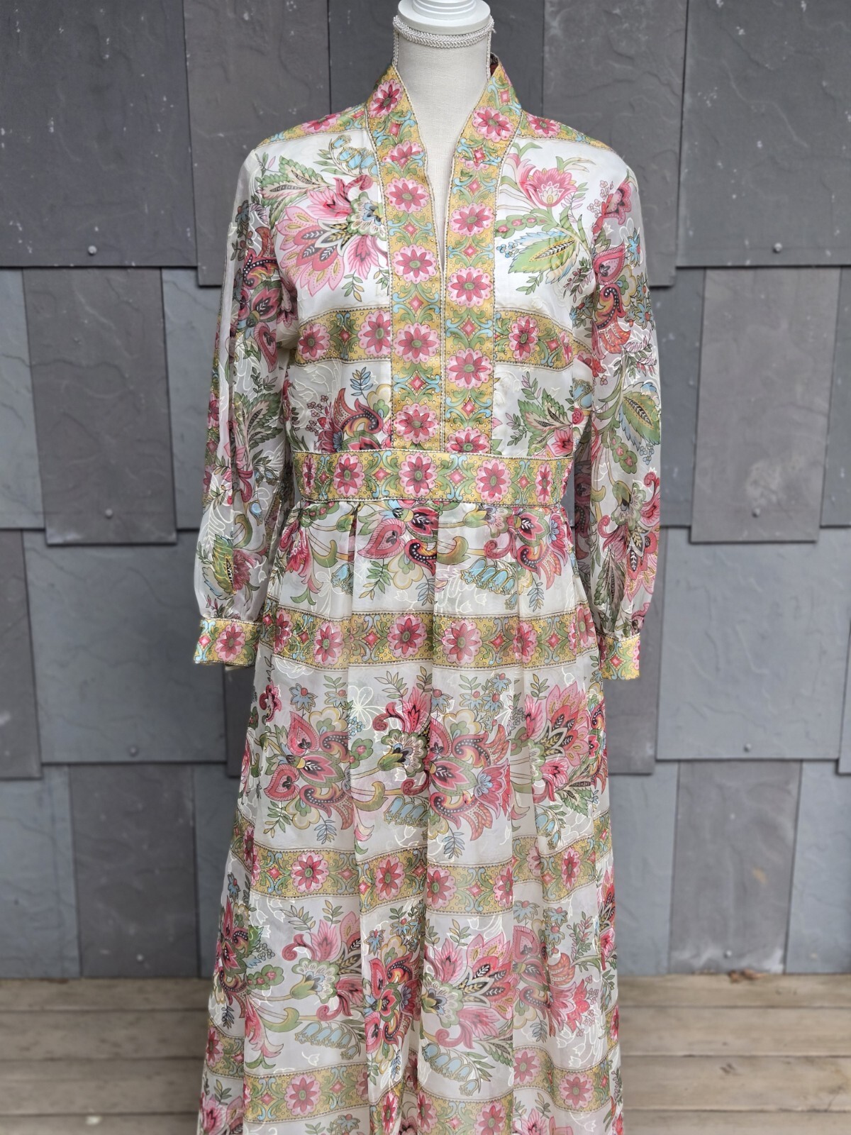 1960s/70s Avalon Classics Spring Floral Maxi Dress