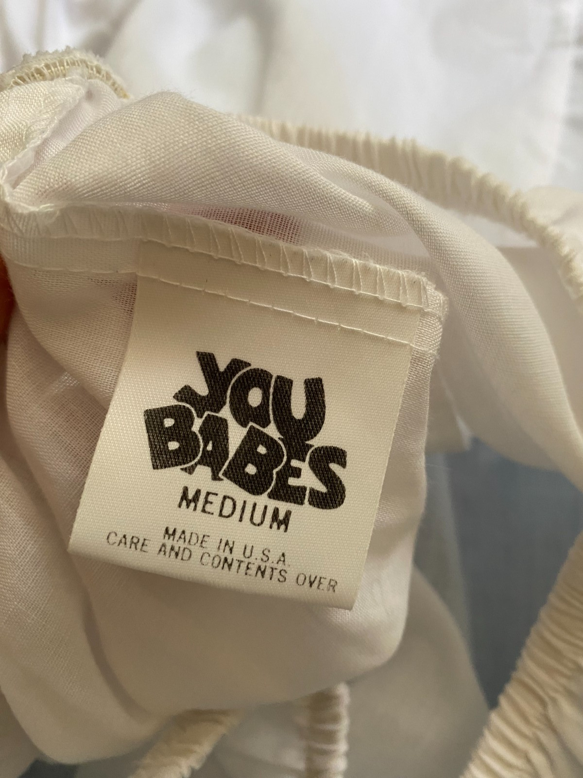 Vintage 1970s You Babes White Cotton Eyelet Tiered Boho Skirt Medium