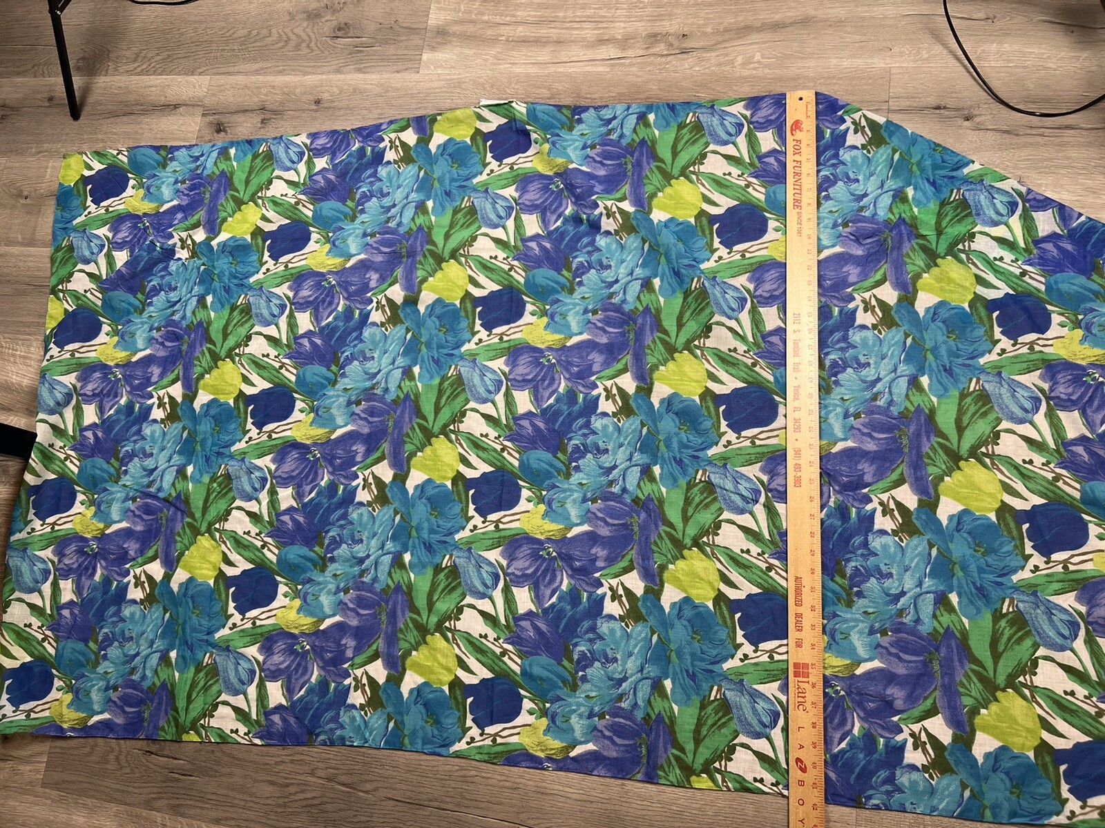 Vintage 80’s Ruth Norman Floral Cover Up Dress Shall Scarf USA 60” X 48”