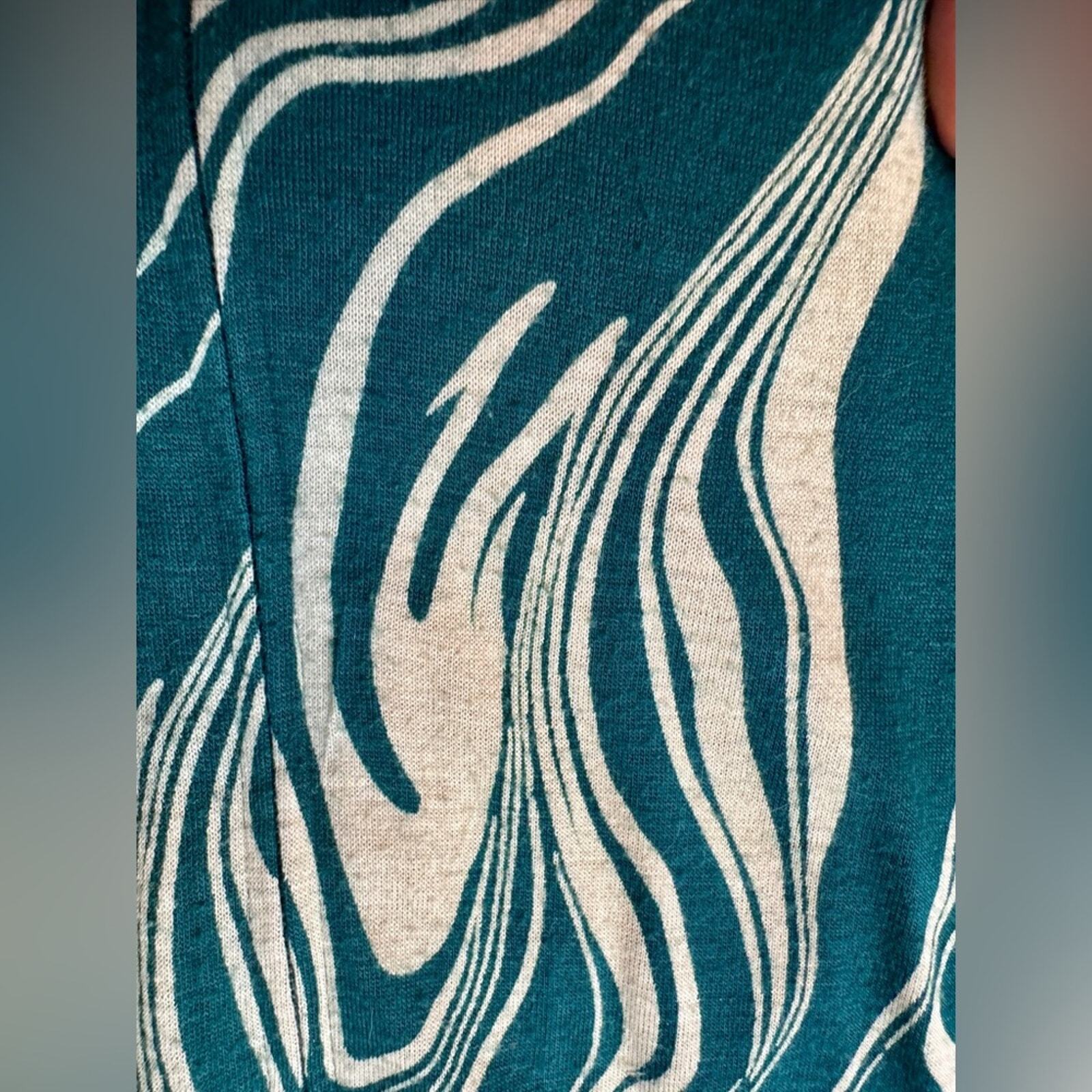 70s Vintage Diane Von Furstenberg Green and Cream Paint Swirl Dress