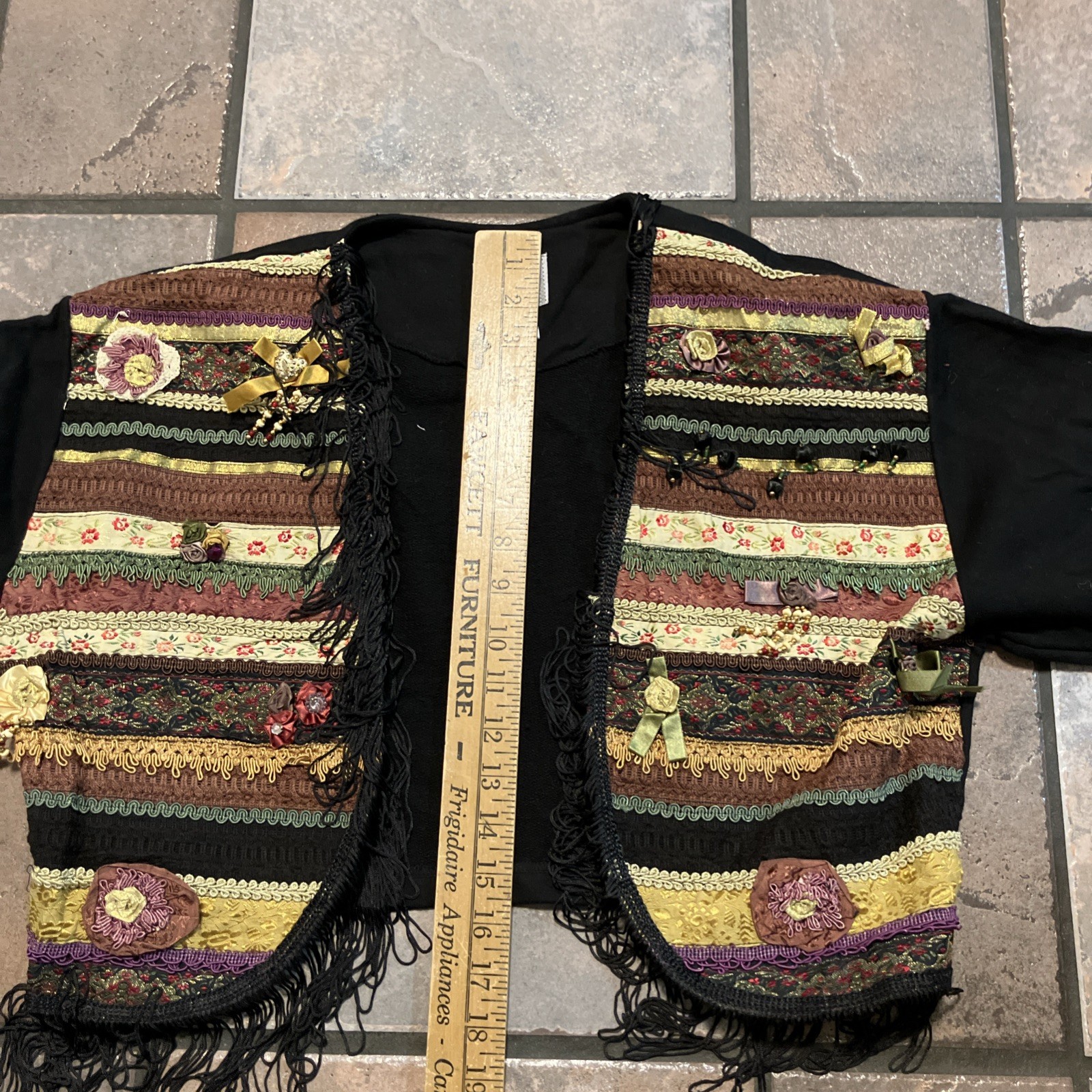 Vintage 80’s fringe jacket L Jou Jou