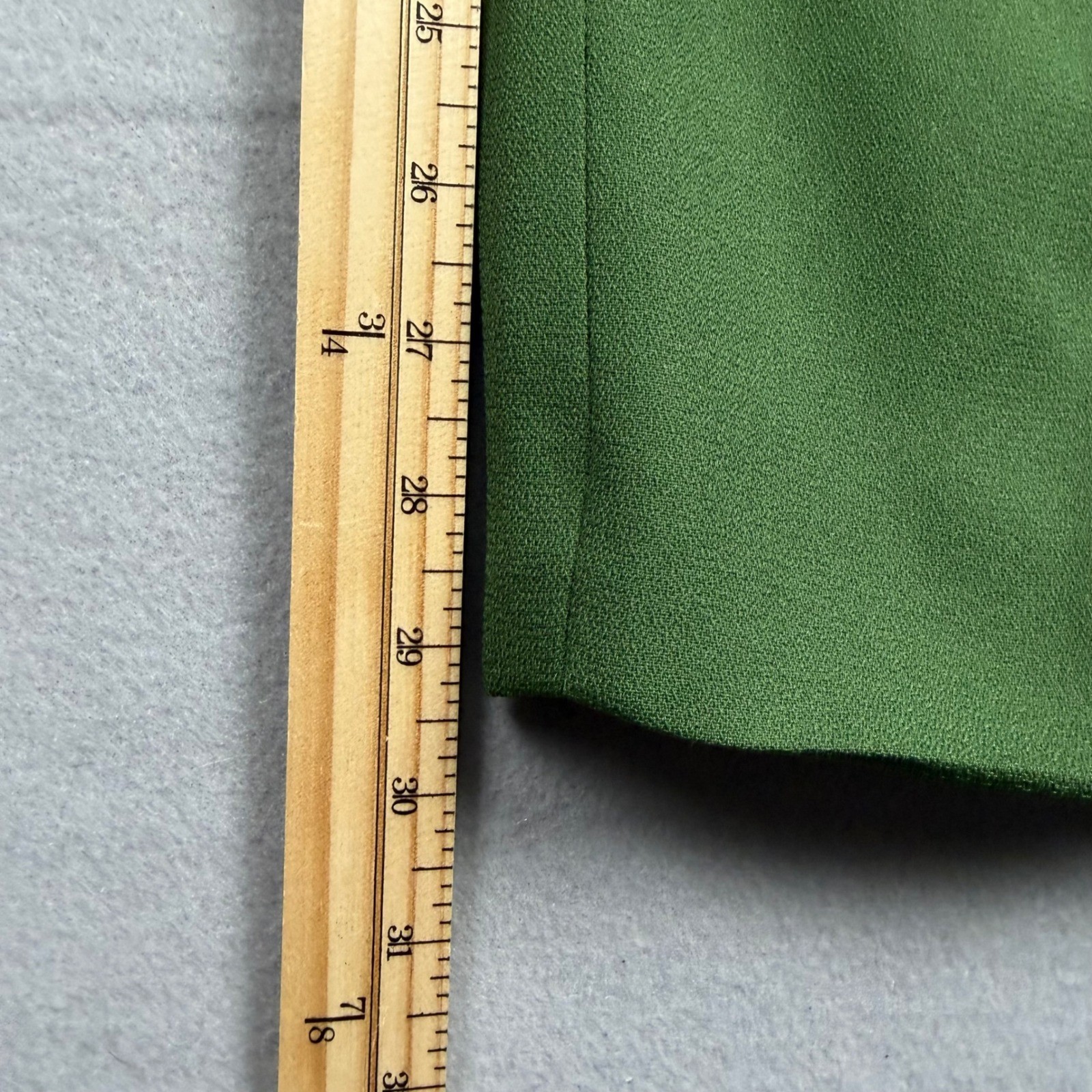 Vintage Karen Stuart Women 10 Green Pleated High Waisted Wide Leg Trousers Pants