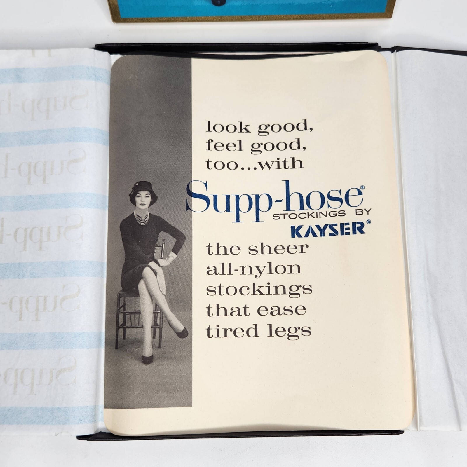 Vintage Supp-Hose Kayser Nylon Stockings Seamless Pantyhose Honey Tall 9 1/2-10L