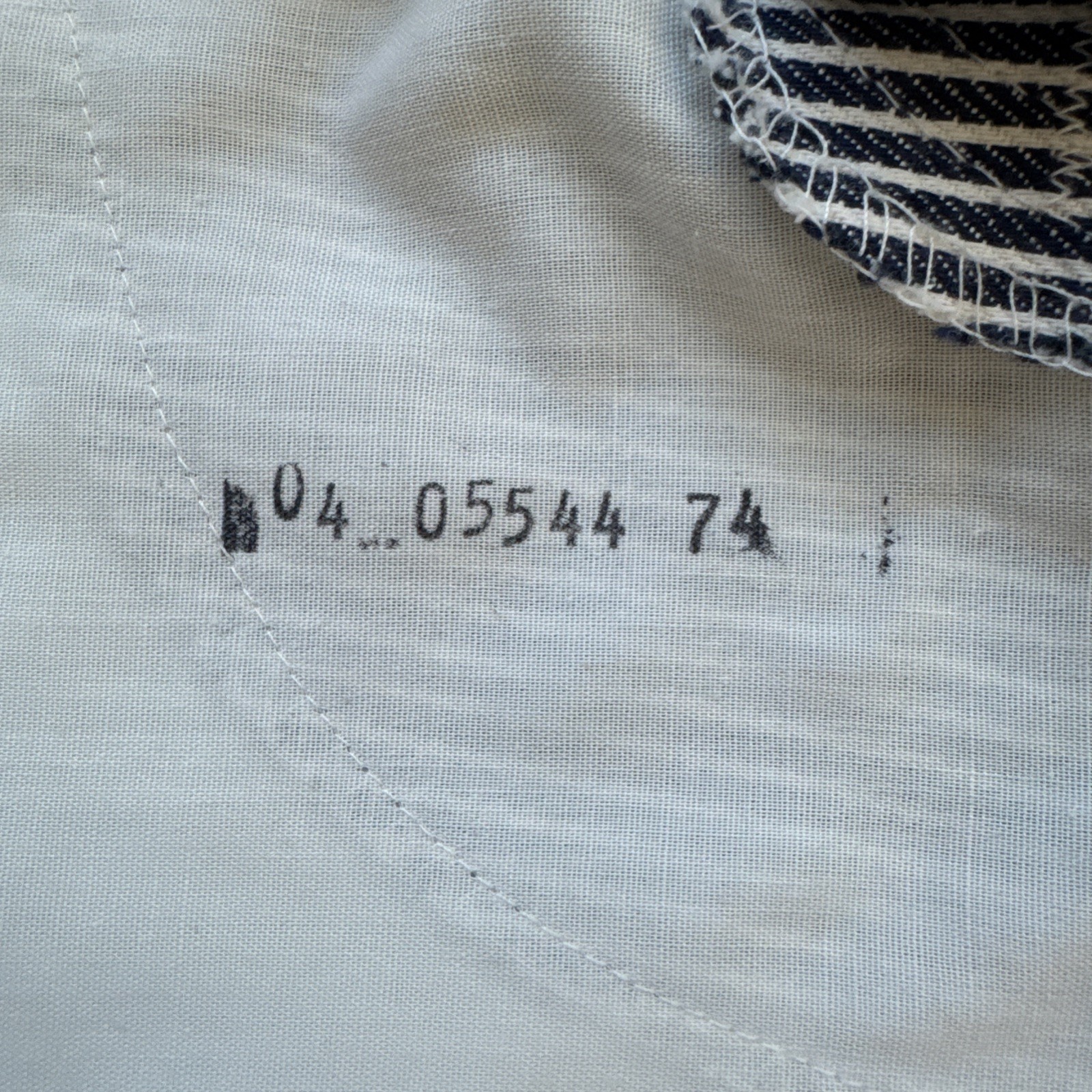 MINT Vtg 75 LEVI’S L Hickory Stripe Denim Overall Dress White Tab S Made in USA
