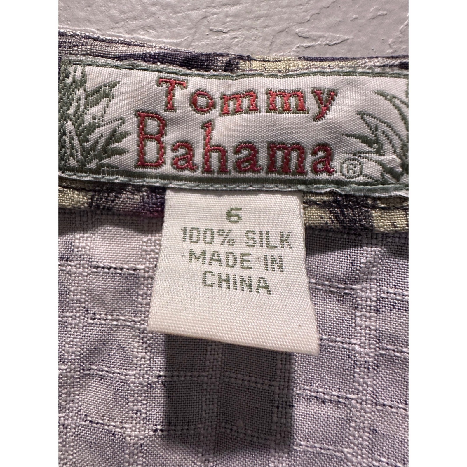 Tommy Bahama 100% Silk Tropical Pineapple Mini Dress Y2K Resort Size 6