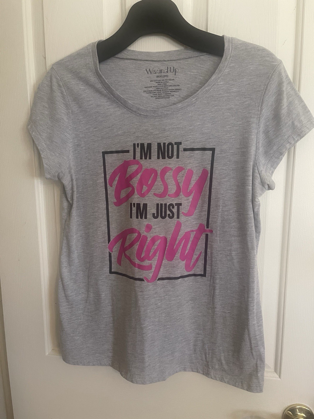 Vintage “I’m Not Bossy I’m Just Right” Wound Up Ladies 3xL Cap Sleeve Graphic T