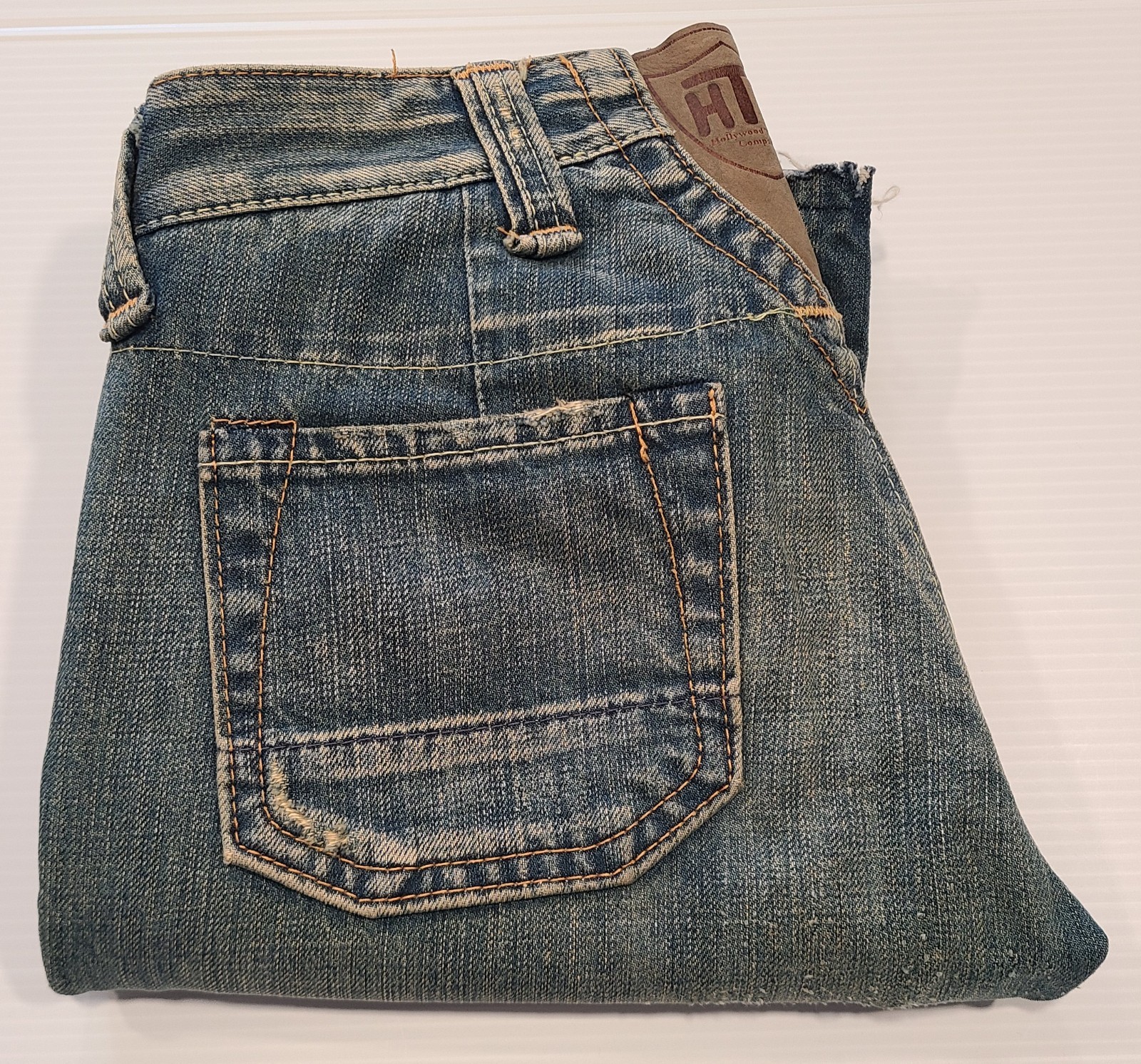 HTC Hollywood Trading Company Vintage Jeans, Made in Italy, sz 26, Distressed