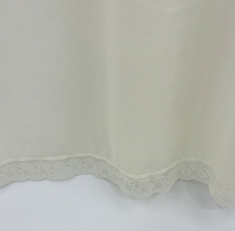 Vintage Vassarette Nylon Crepelon Full Slip Ivory Lace Trim Size A 34