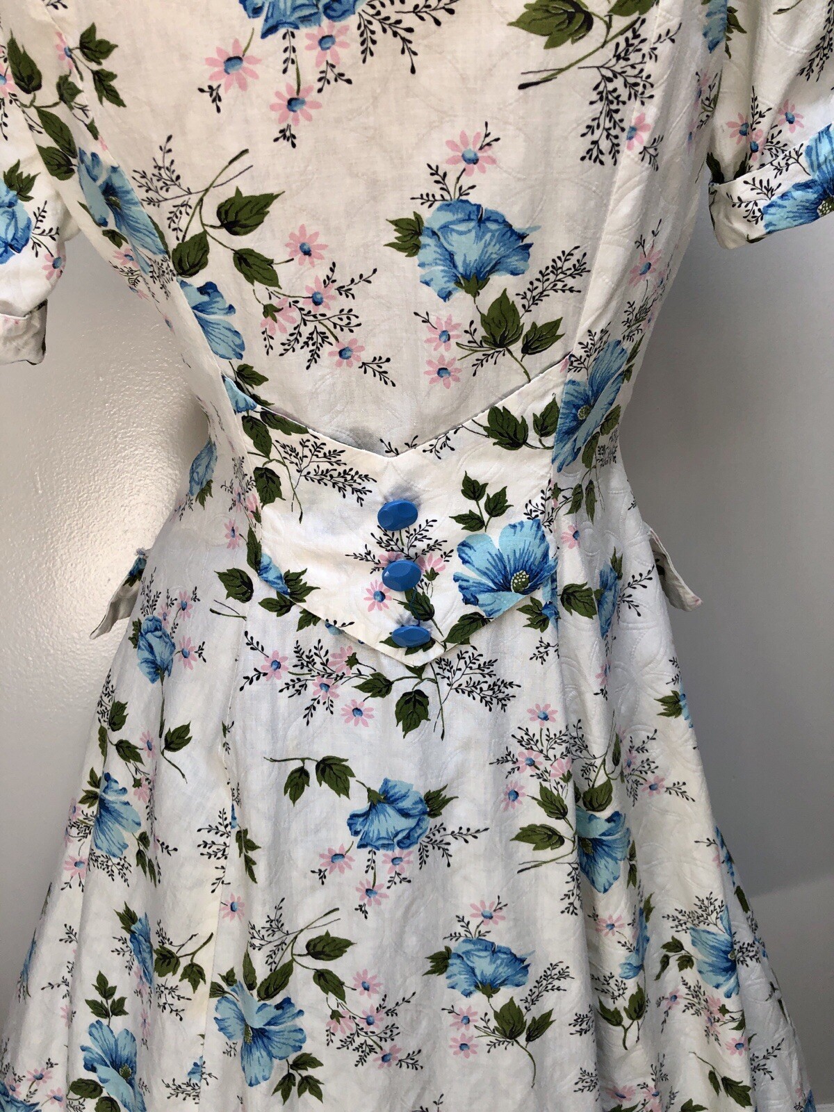 VTG 1940s PRINCESS Style FLOWER PRINT „Monte Carlo Fashions” Dressing Gown-Dress