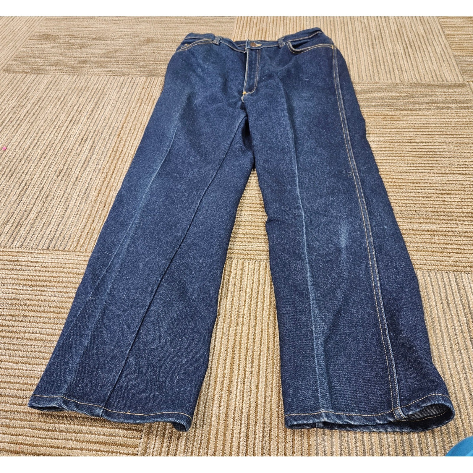Vintage 70s U-R-Free High Waisted Wide Leg Dark Wash Made in USA Women size 14