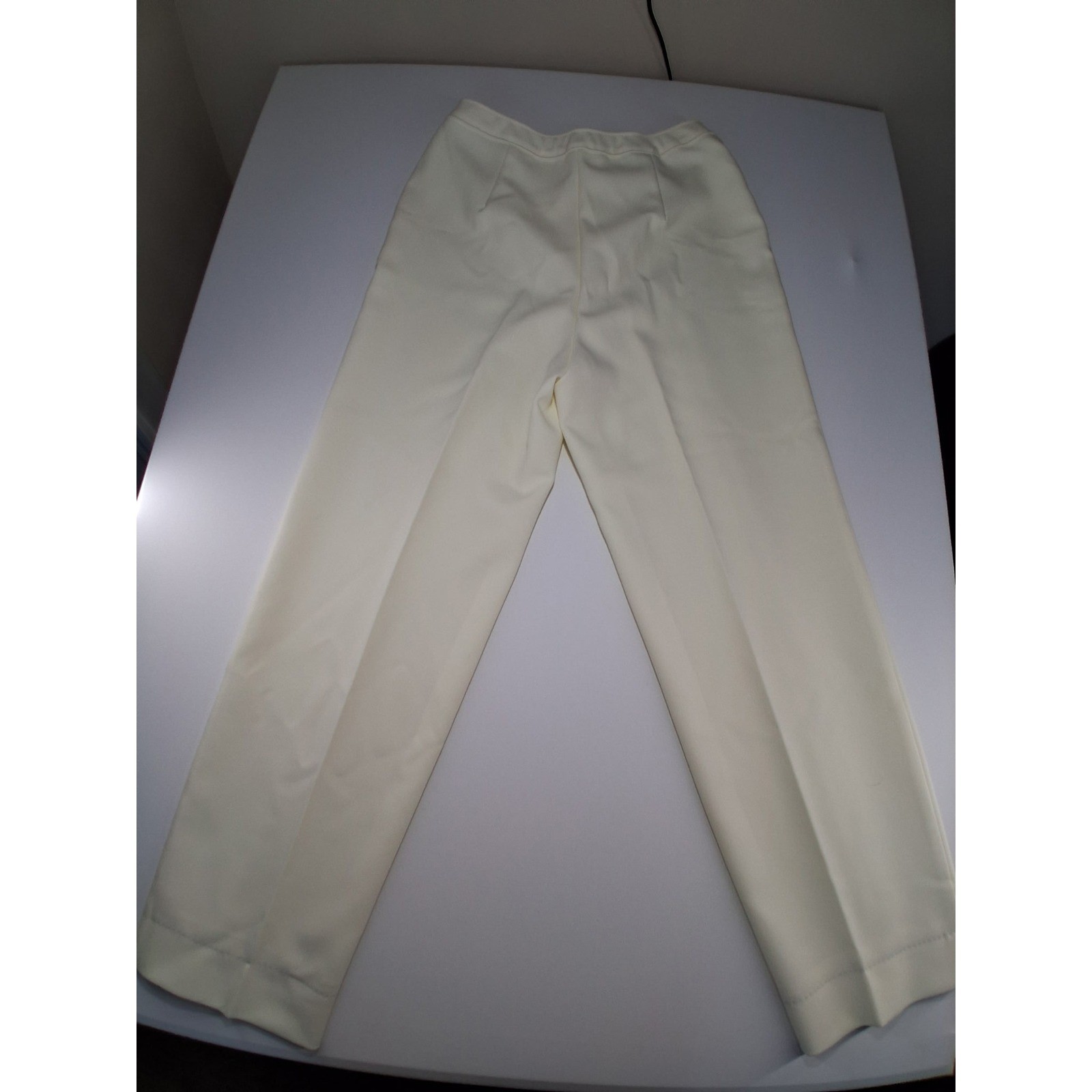 Vintage Levi Strauss Bend Over Pants Womens 16 Cream High Waist Straight Leg USA