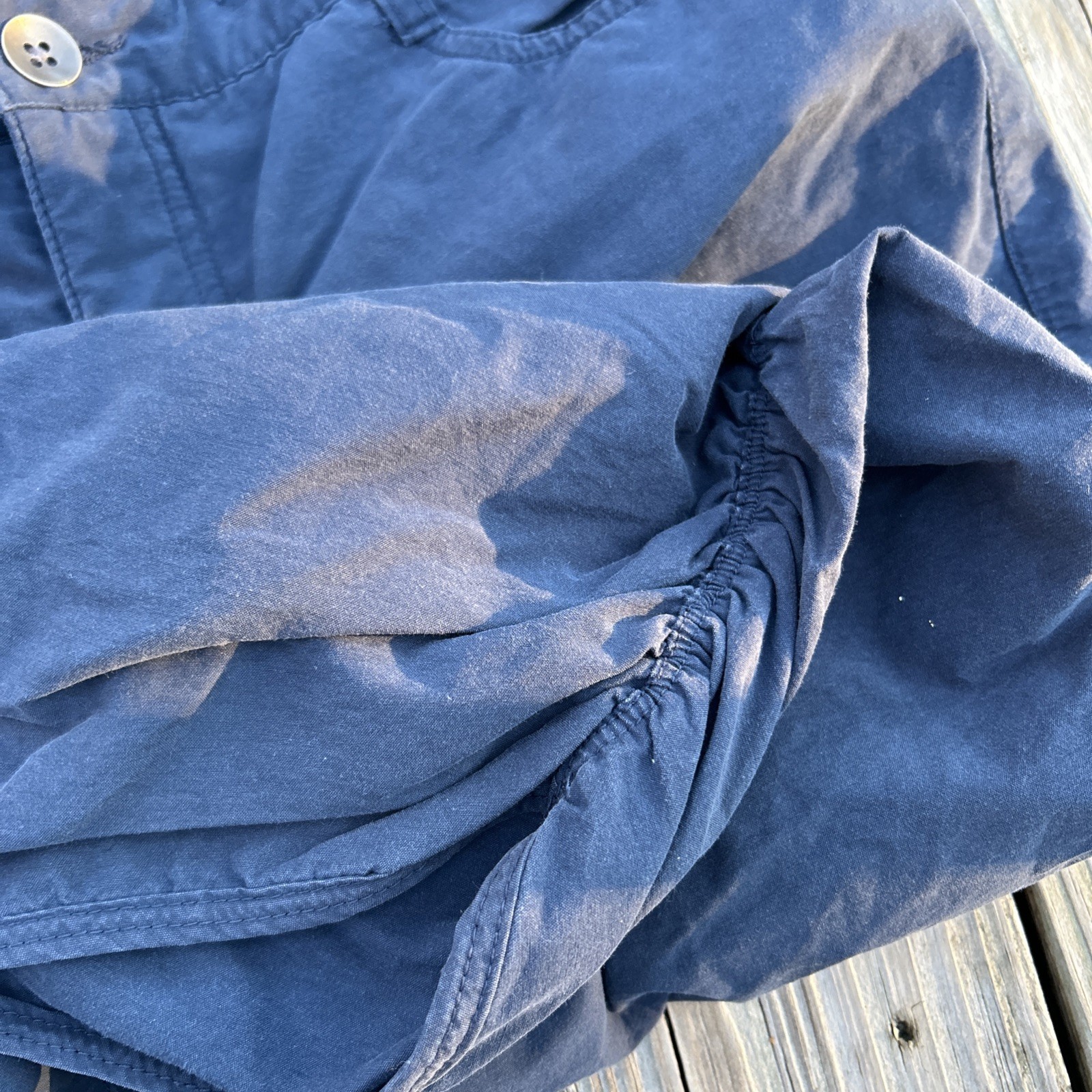 Vtg true 80s Woolrich Capri Shirts cargo pocket Navy Blue dark Women’s-size 8