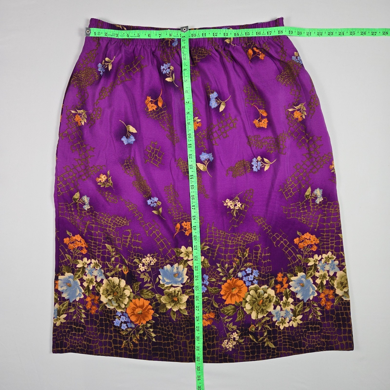 VTG Maggie Sweet Skirt Set 3X 2X Purple Floral 2Pc Midi Co-ord Y2K Cottagecore