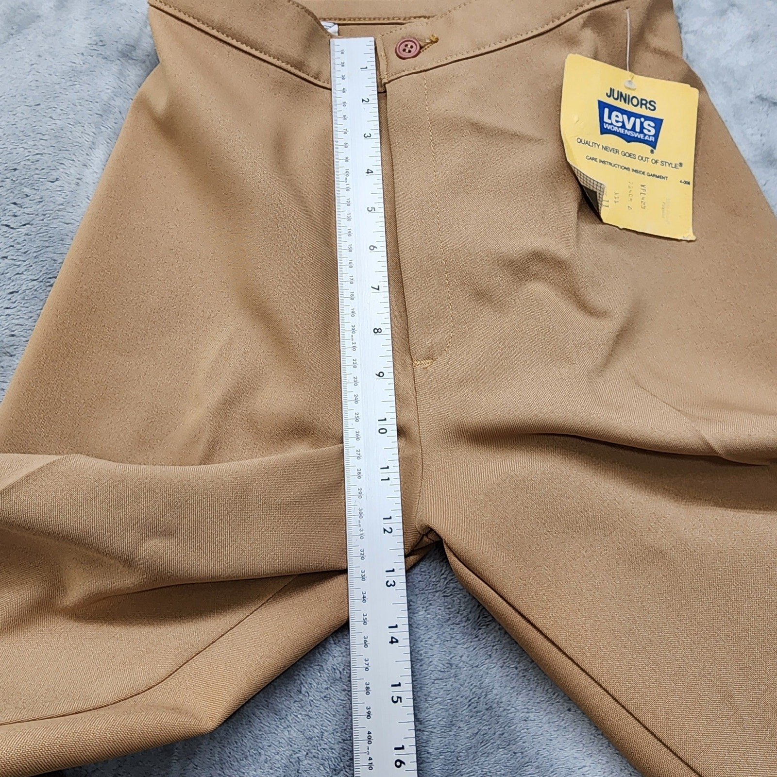 NEW Vintage 80s Levi’s Pants Womens XS/11 Tan High Rise Straight Leg Polyester