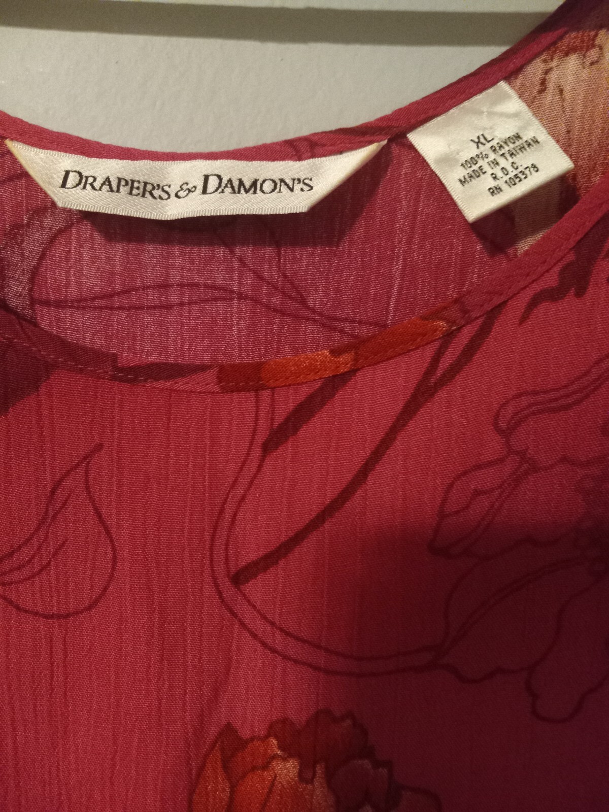 Vintage Drapers Damons 2 Piece Pink Blouse & Maxi Dress Women’s size XL *138