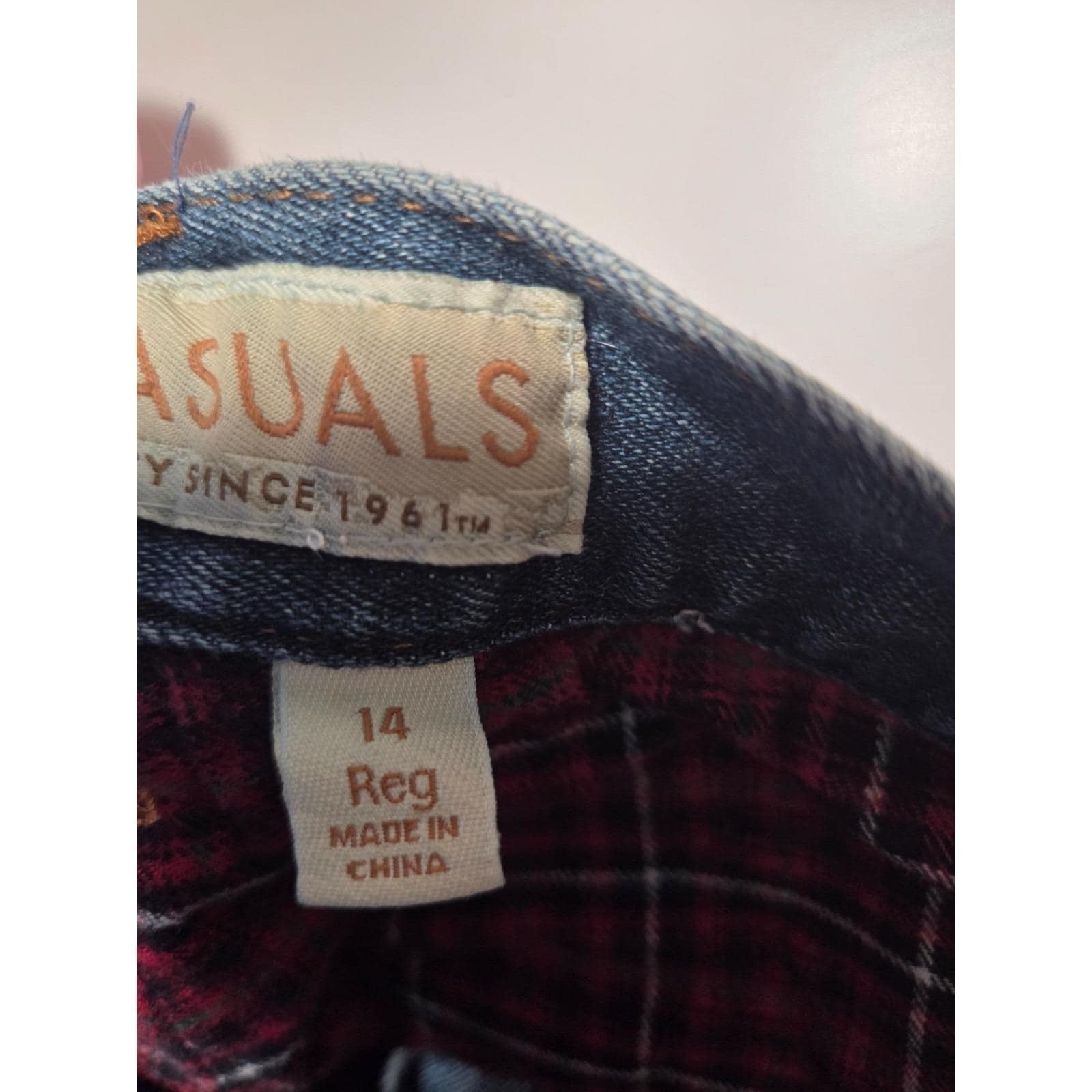 Vintage Cabelas Jeans Womens 14 Blue Denim Dark Wash Flannel Lined Straight Leg