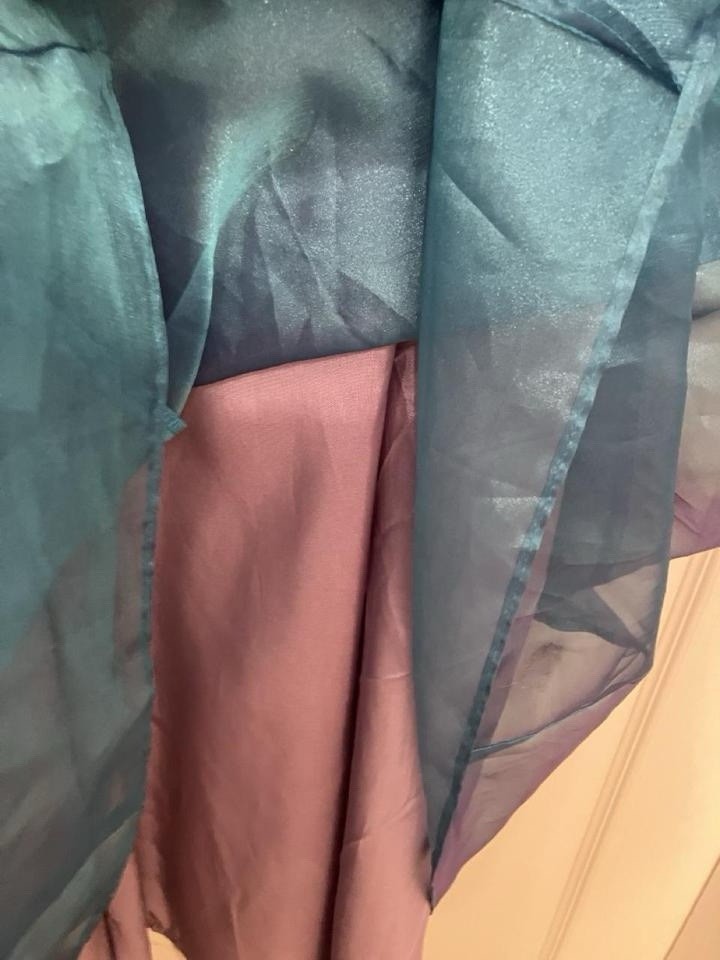 Vintage 90’s JUMP Iridescent Blue Formal Prom Dress!