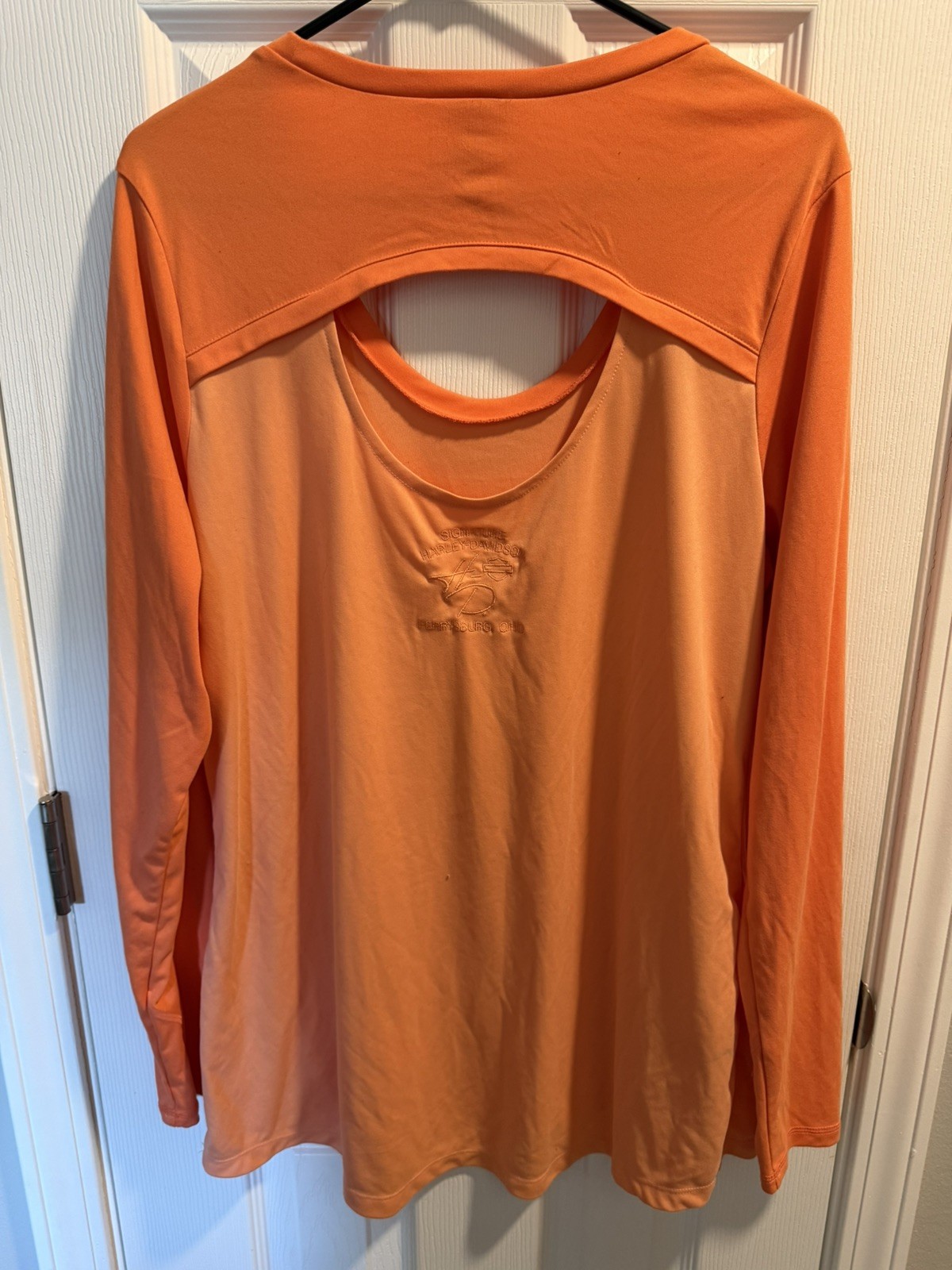 Vintage 90’s Harley Davidson Womens 2XL T-Shirt Open Back Perrysburg, OH