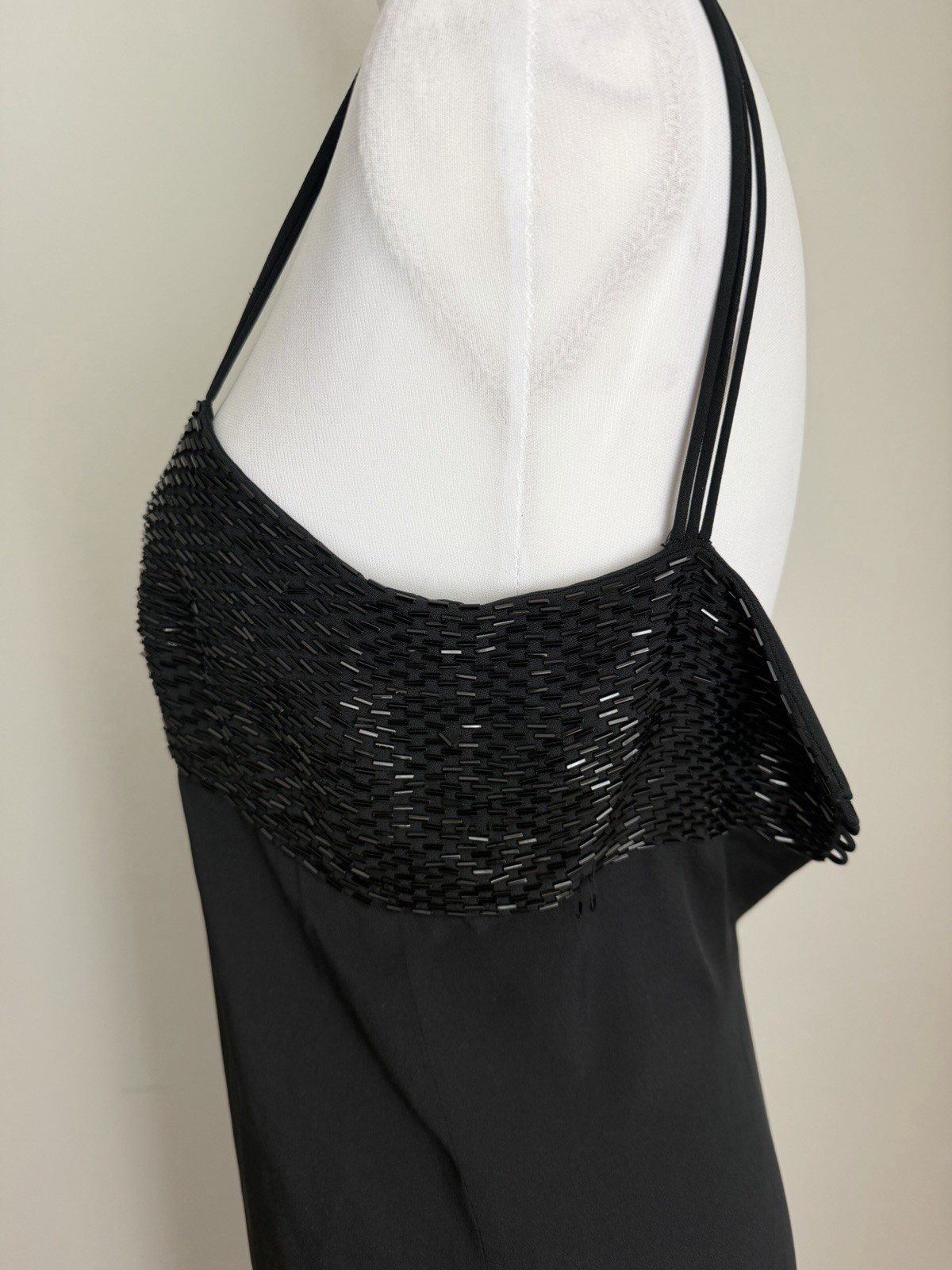 Vintage Linda Allard For Ellen Tracy Shift Little Black Dress, Silk, Size 4