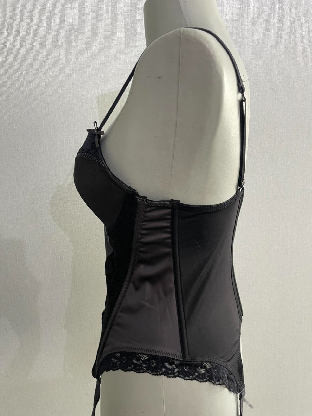 Corset Top Vintage Mesh Cami Rare with Straps Sexy Lingerie Bustier