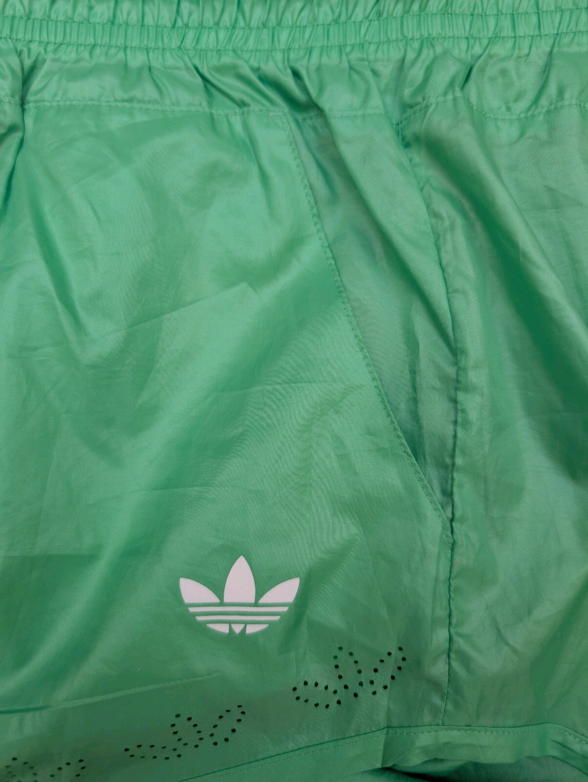 Adidas Glanz Shorts Running Womens Gym Running Sprinter 34 Retro Green Casual