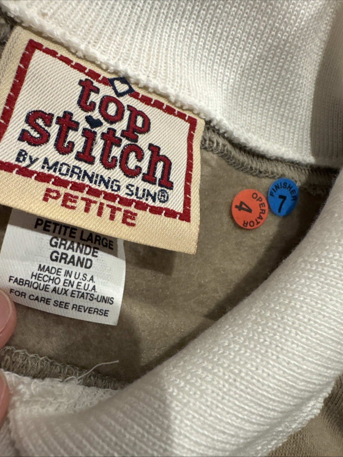 VTG 90’s Collared Pullover Crewneck Top Stitch By Morning Sun Embroidered SZ LP