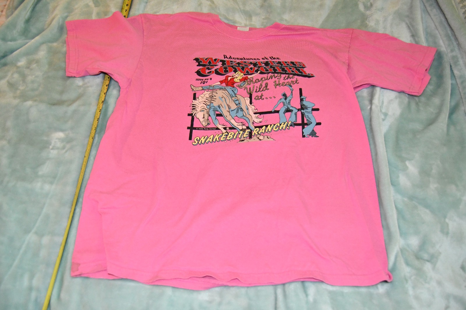 2006 Andy Nortnik Shirt Adventures of The Western Cowgirl Snakebite Ranch Pink