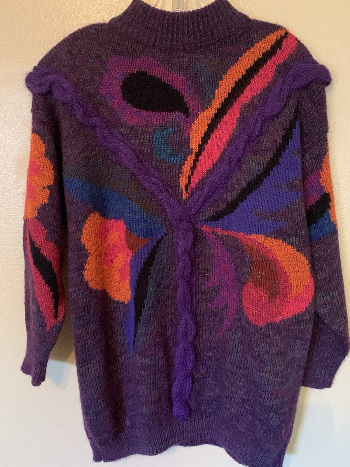 Vintage 80’s Mariea Kim Oversized Sweater With Shoulder Pads Size L