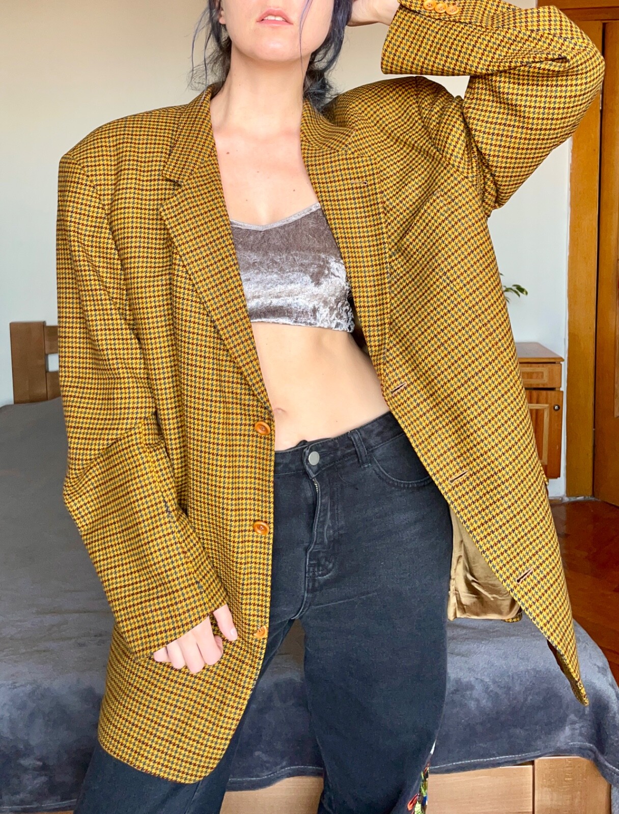 Vintage BOSS Wool Cashmere Blazer – Power Dressing with a Rebel Twist