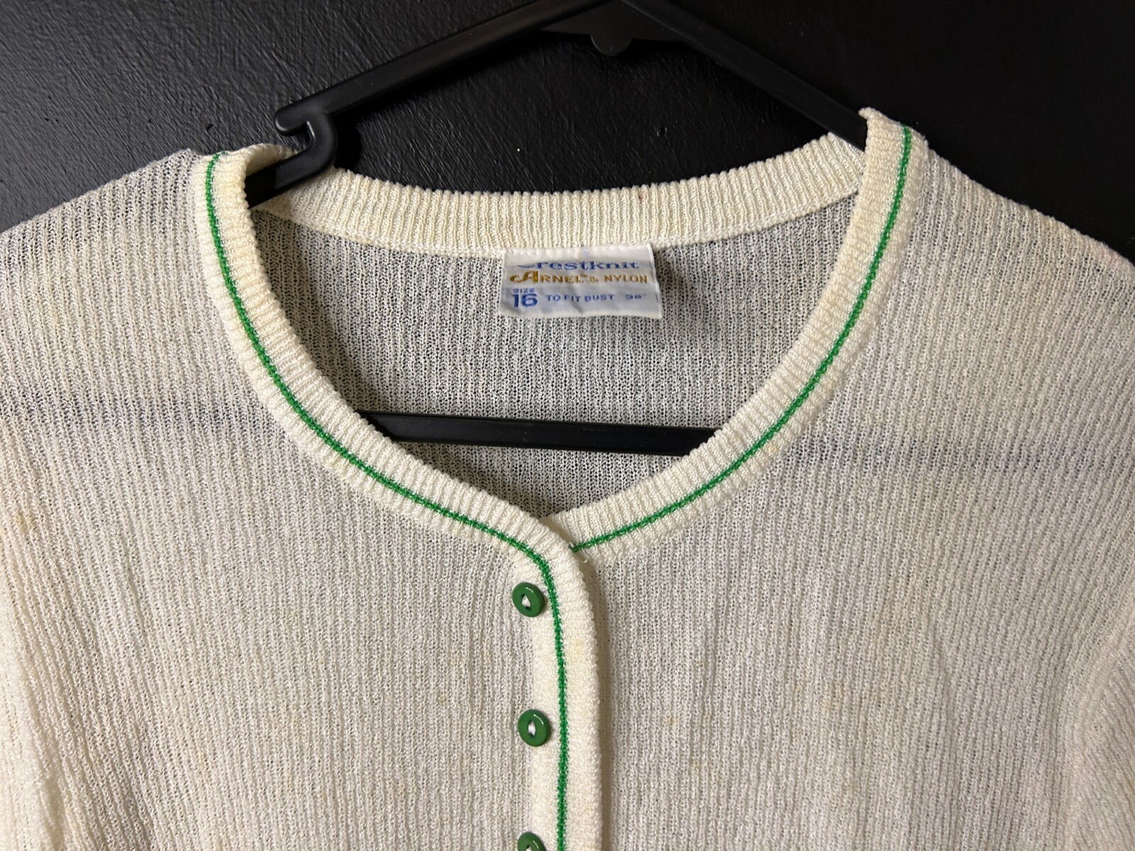 Vintage Australian Crestknit 1980s Ladies Short Sleeve Knit Tee Arnel AU 14