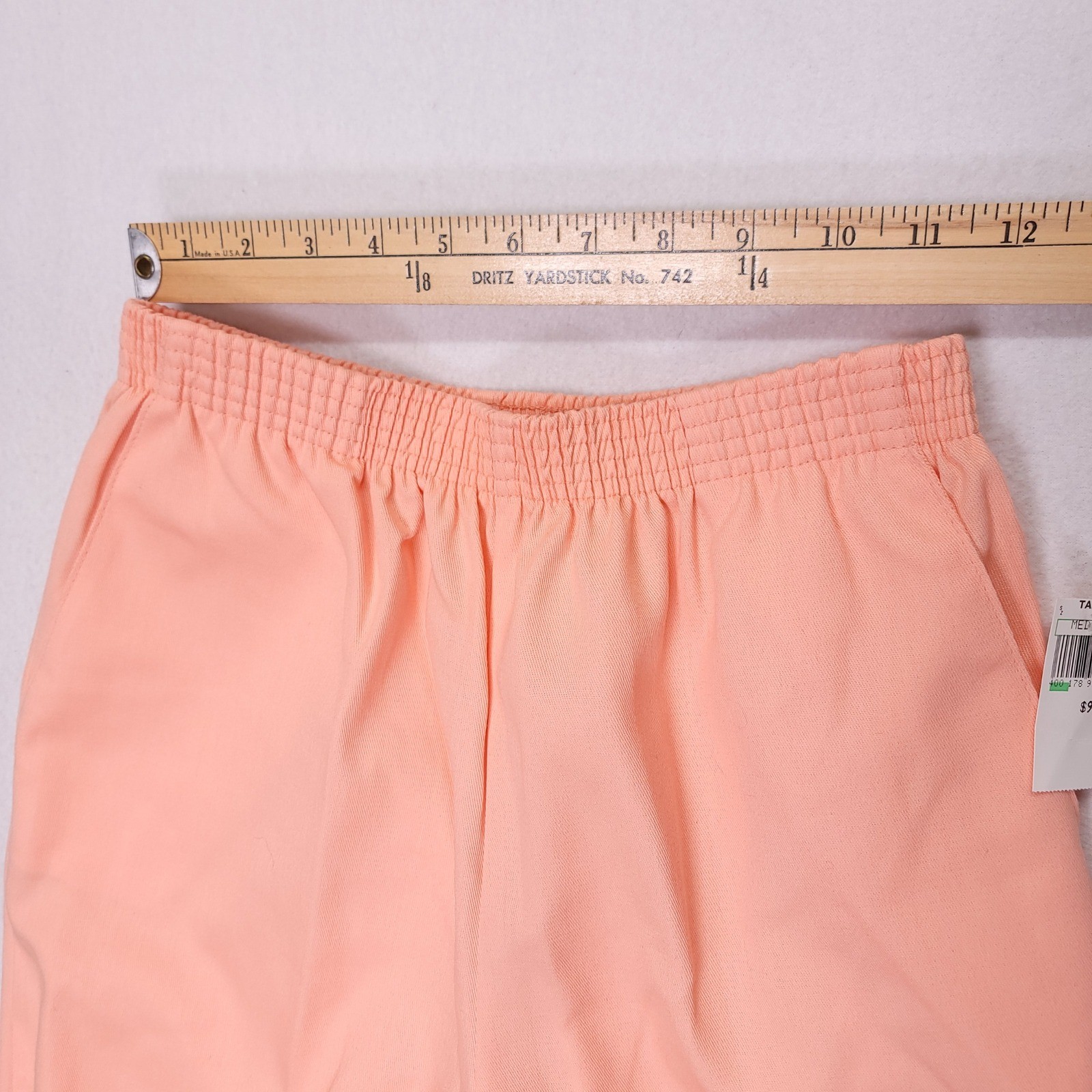 Catnip Vintage 90s High Waisted Elastic Waist Pants Peach Apricot Medium NWT USA