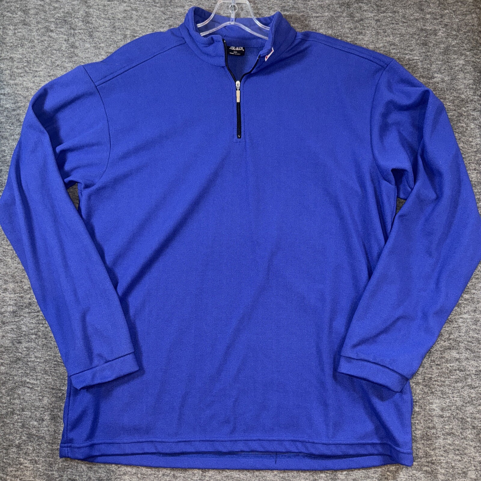 Marker VTG Mens Zip Up Fleece Size Polartec Made in USA Lightweight Blue Sz XXL