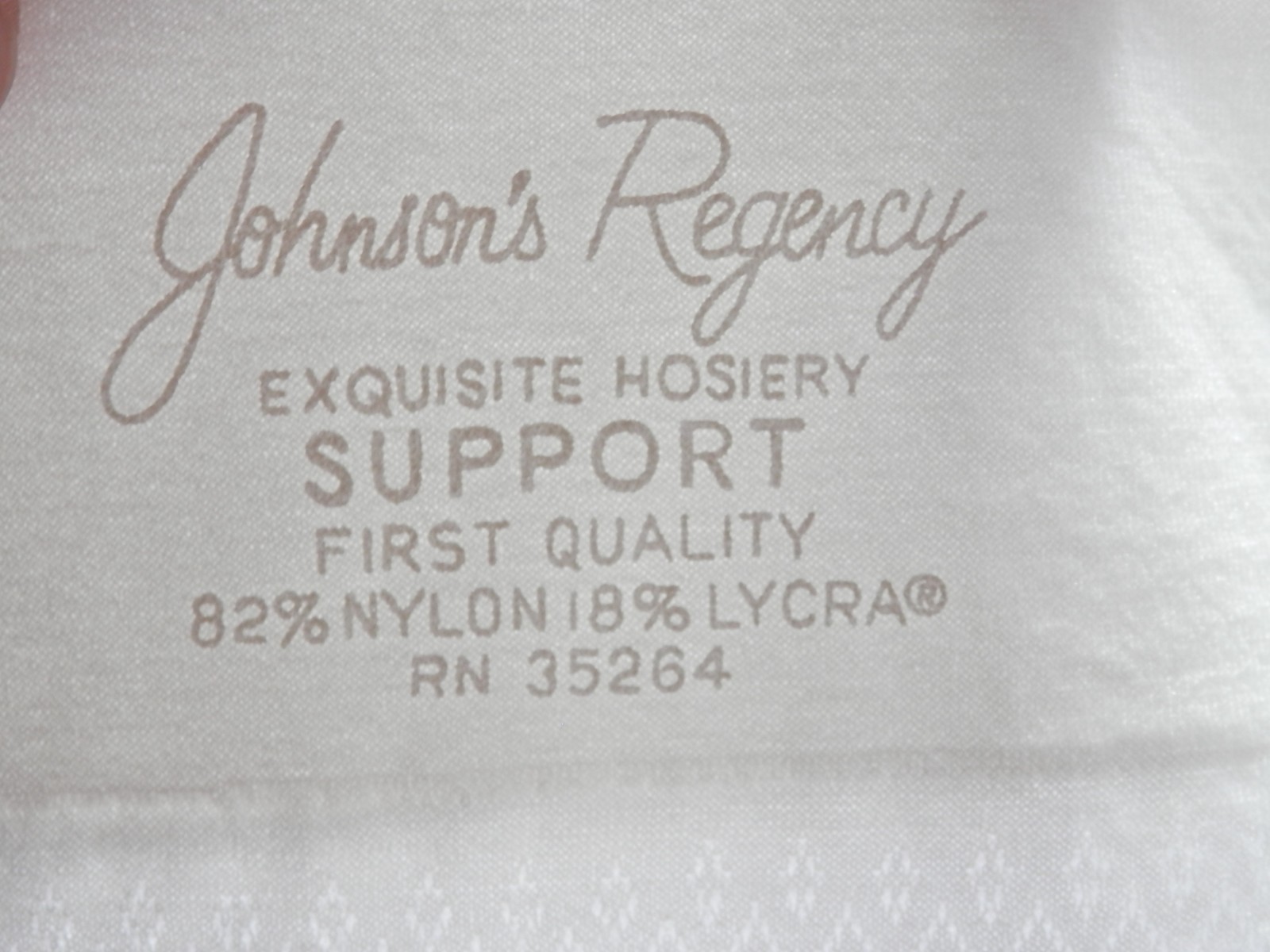 Vintage 50s Johnson’s Regency Seamless Stockings • Thigh High S White 28″ NOS