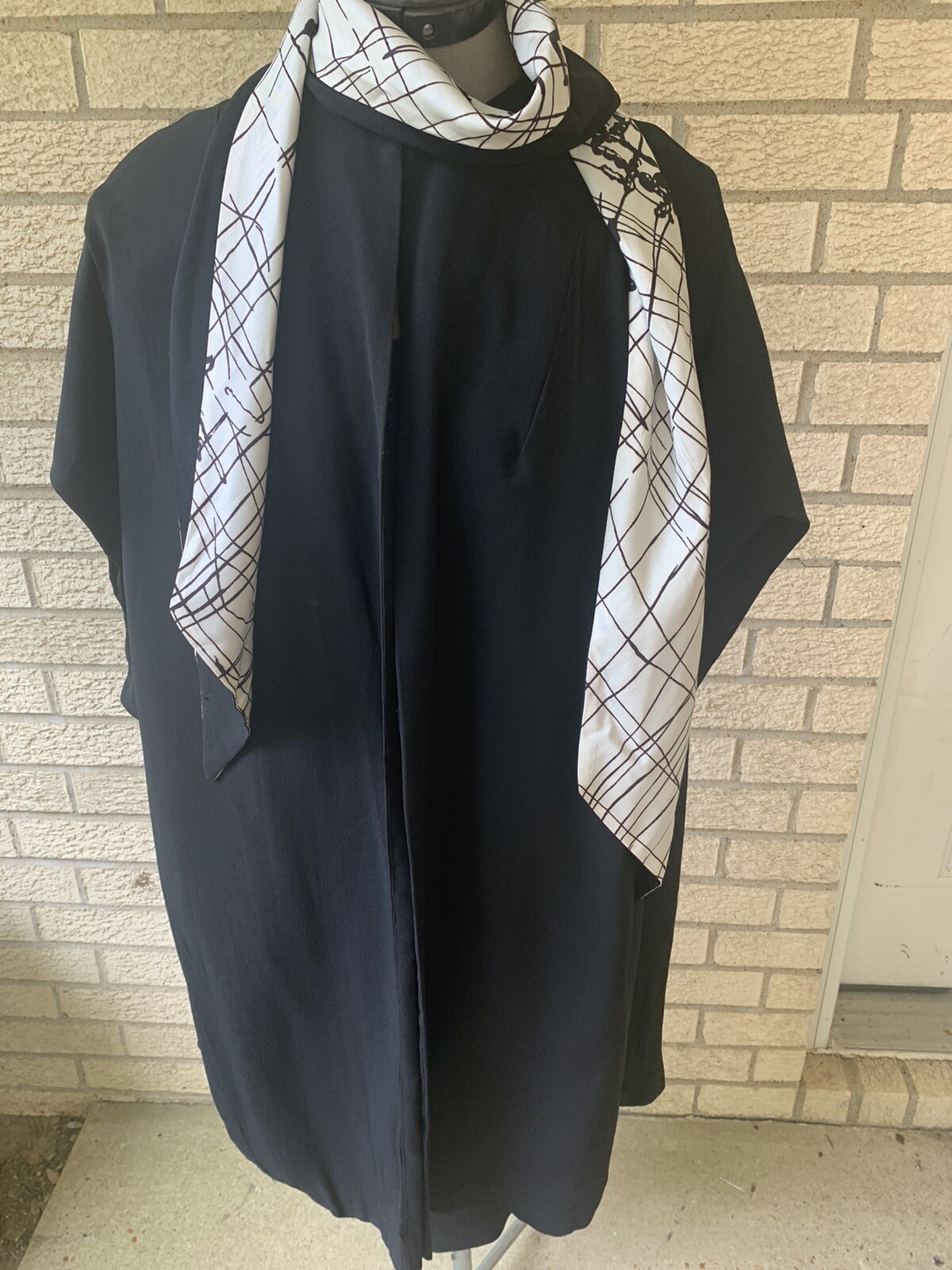 vintage 60s Lilli Diamond California black sheath dress matching lined cape sz S