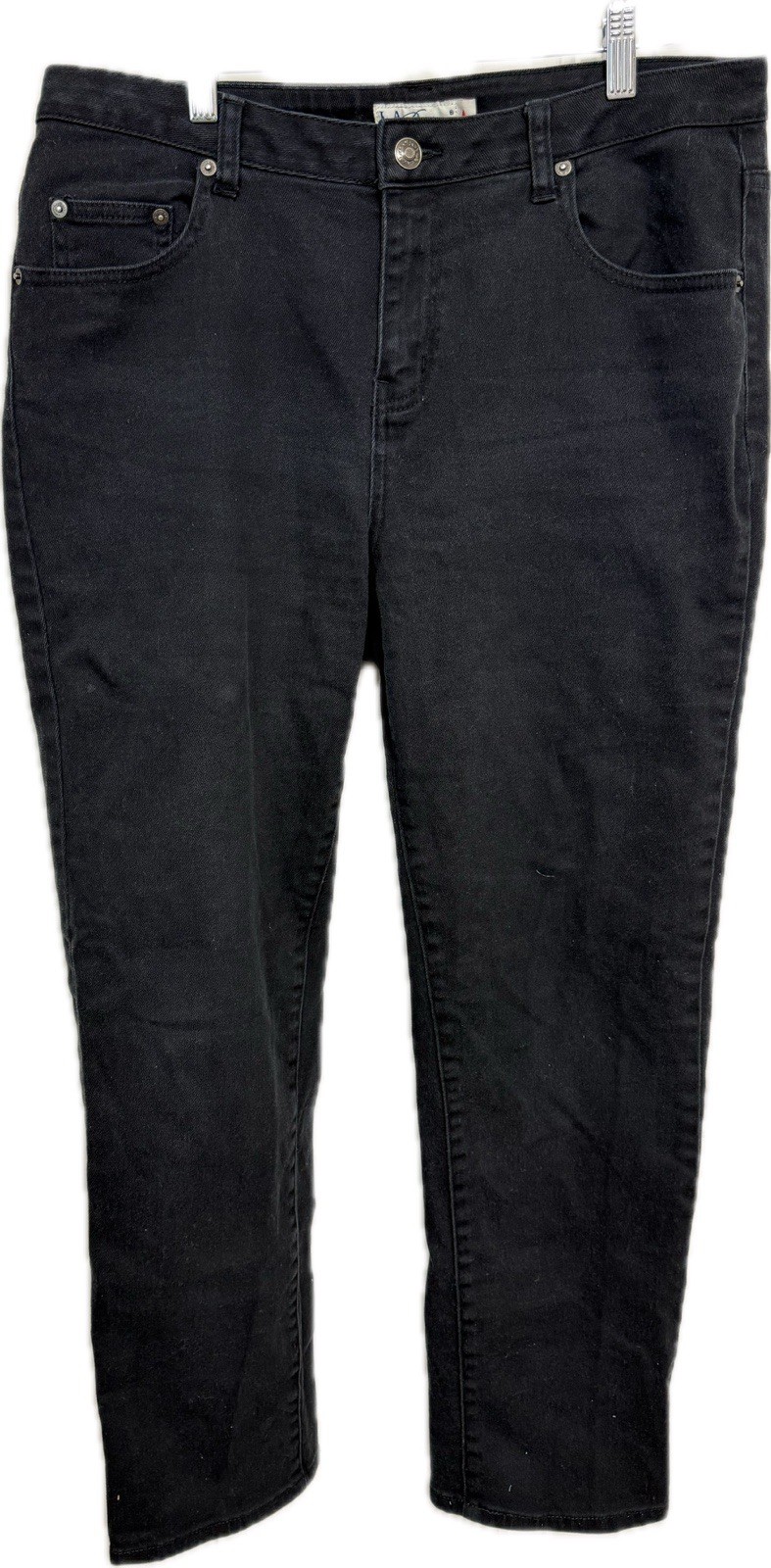 VTG Women’s Jeans LA Blues Black 34” Waist 90s Straight Leg High Rise Mom