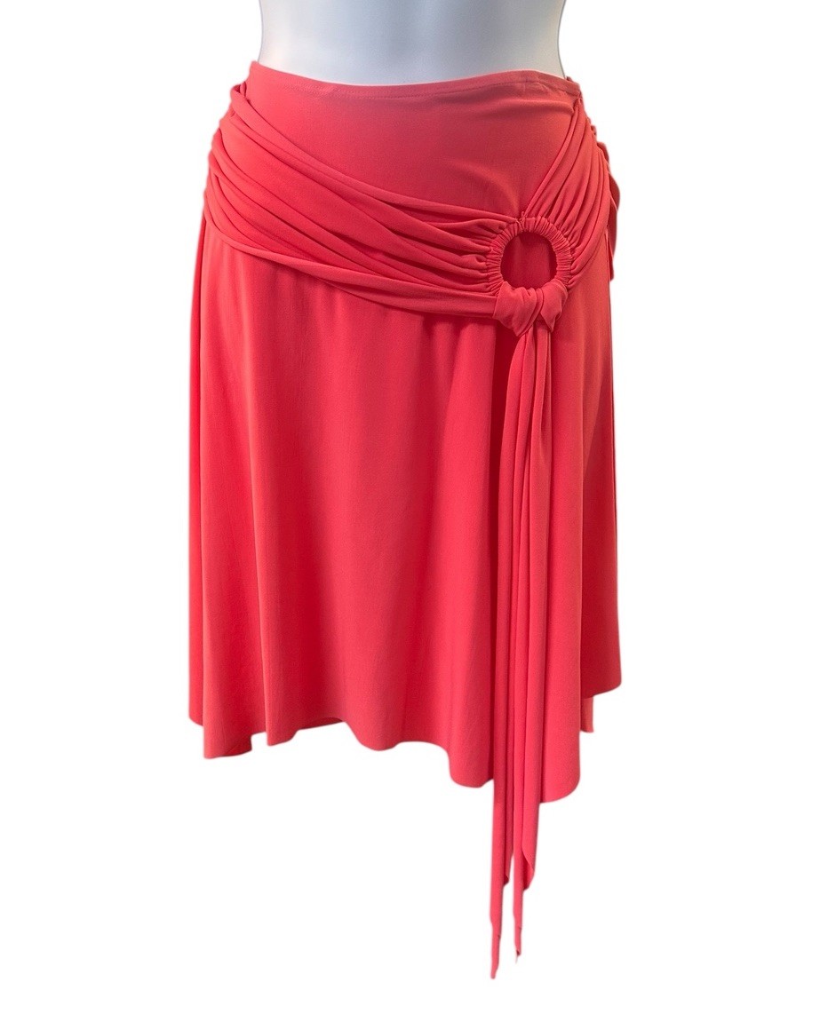Vintage Cache Y2K Coral Convertible Skirt / Tube Top Ring Detail Asymmetrical M