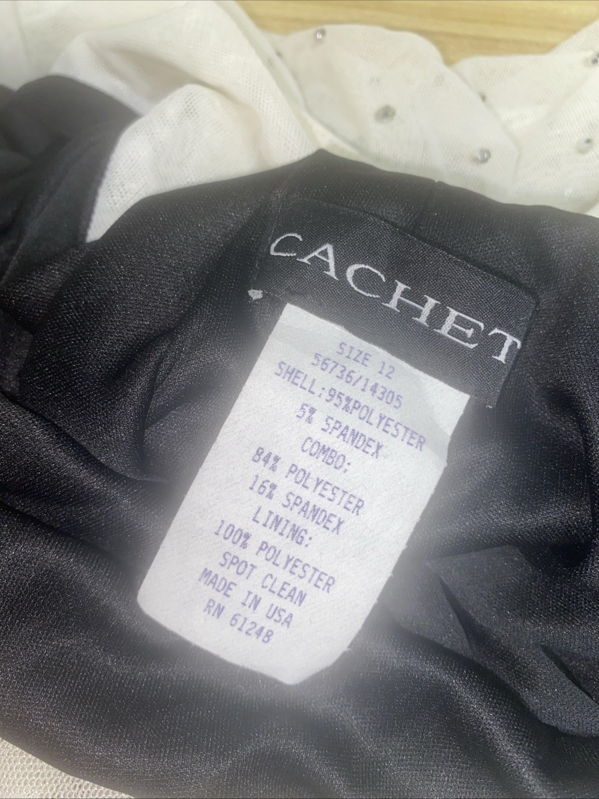 Vintage 90s Cachet Dress Size 12 Black Maxi Floor Length Slinky Sexy